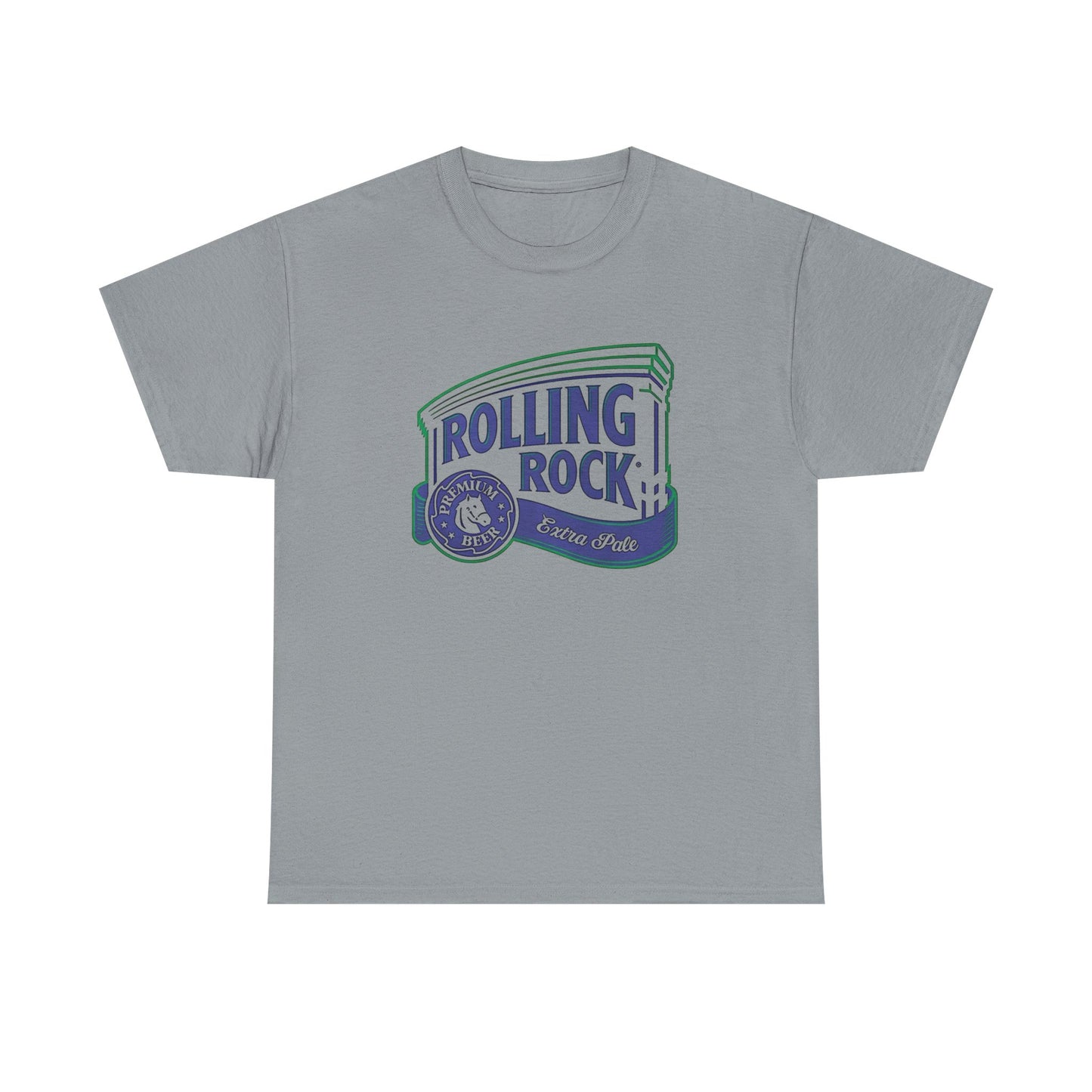 Rolling Rock Beer Vintage Graphic T Shirt NEW Unisex Heavy Cotton Tee