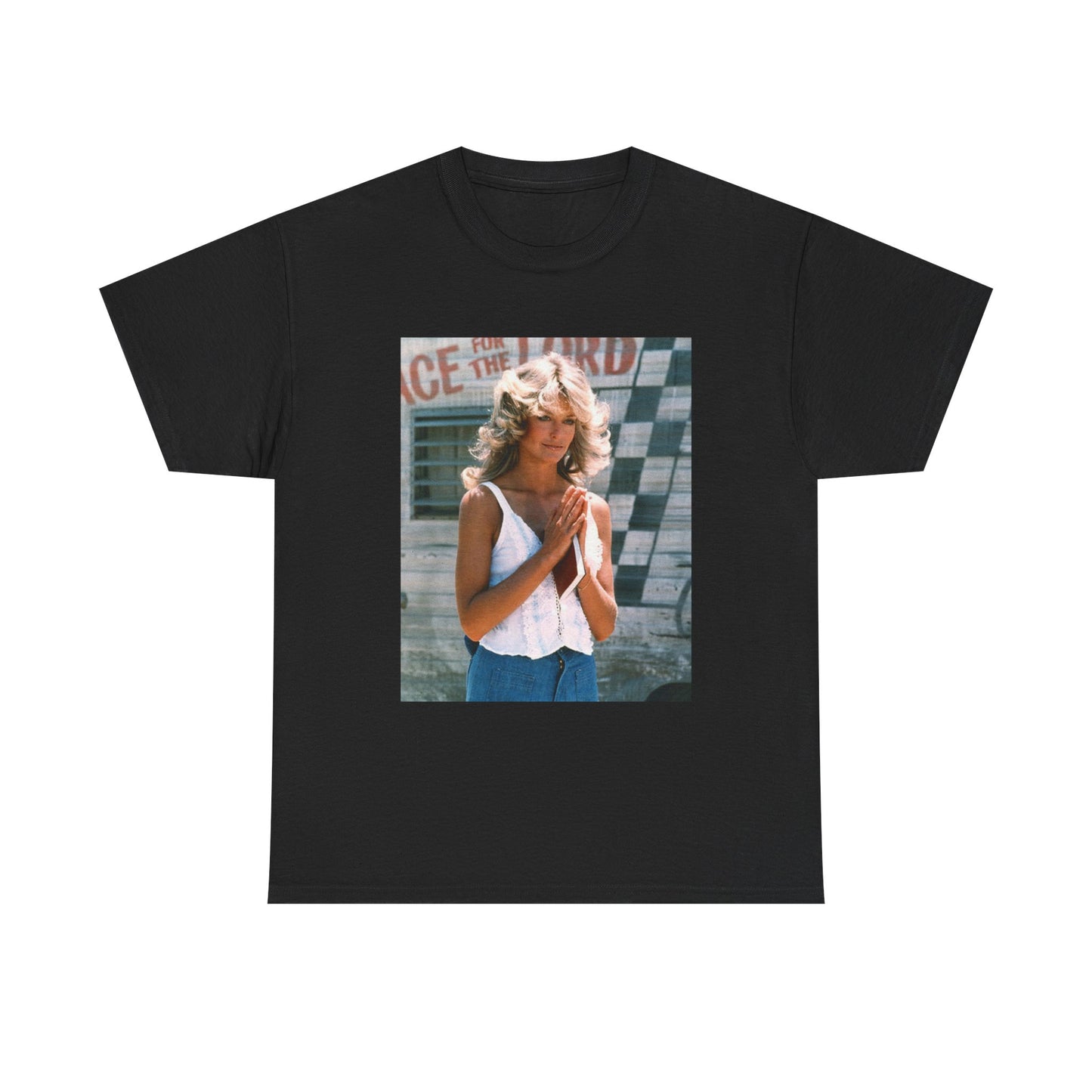 Farrah Fawcett Tshirt Charlies Angels Vintage Model Unisex Heavy Cotton Retro