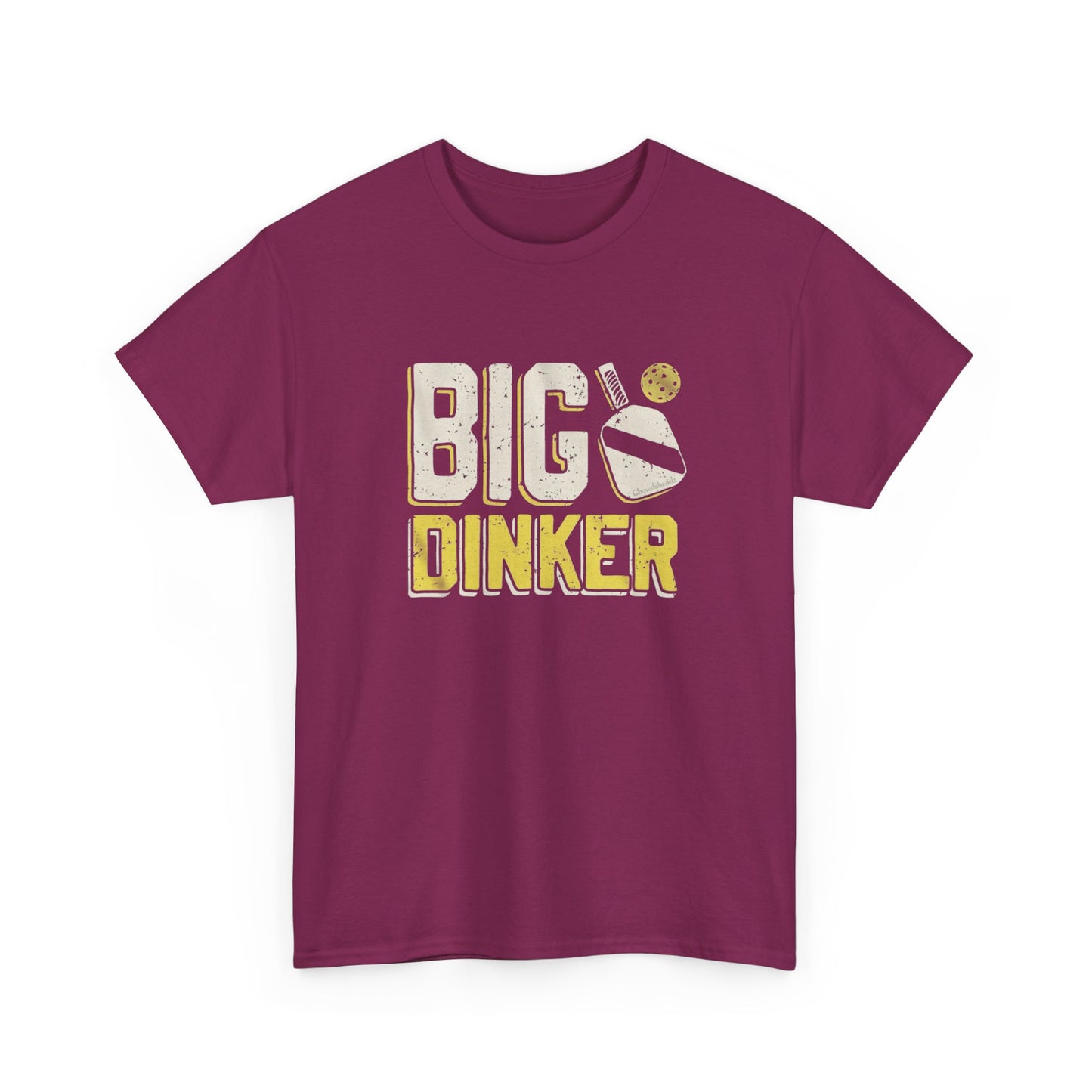 Big Dinker Pickle Ball Graphic T Shirt NEW Unisex Heavy Cotton Tee
