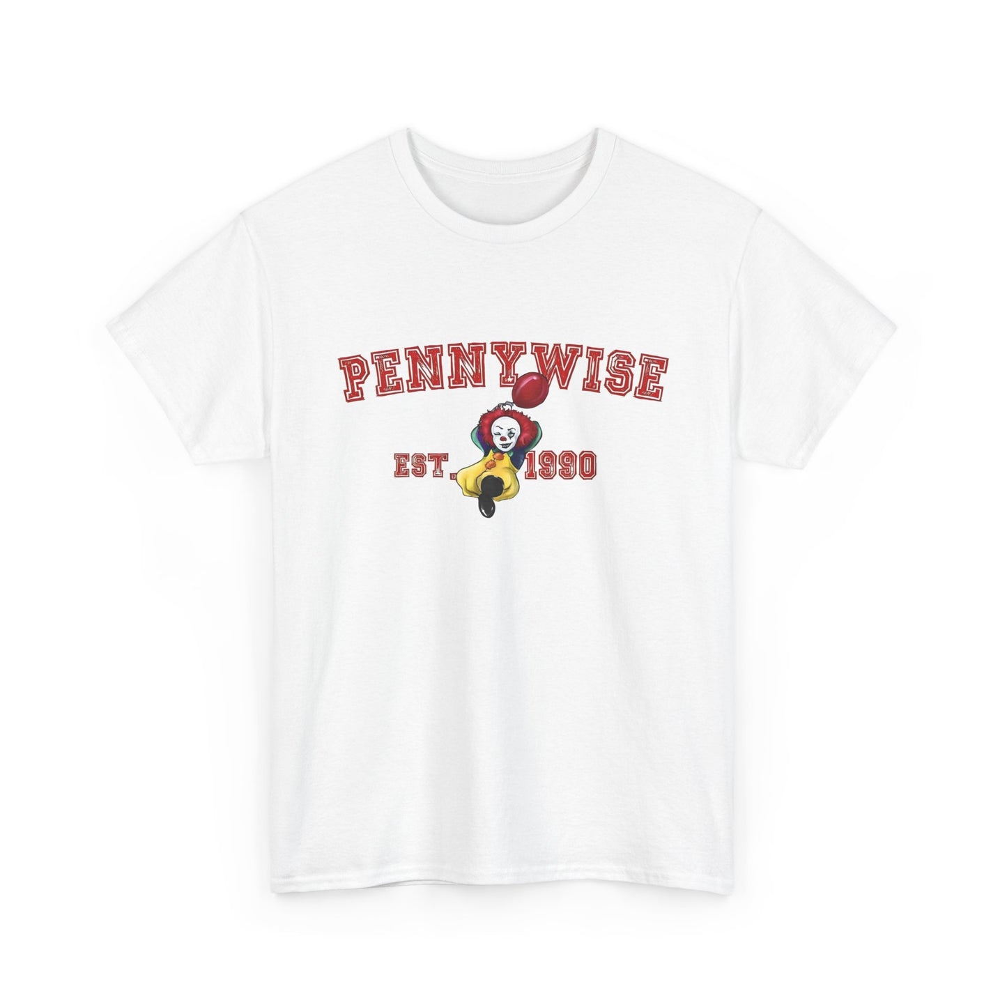 Pennywise Graphic T Shirt Vintage Horror Movie Unisex Heavy Cotton Tee