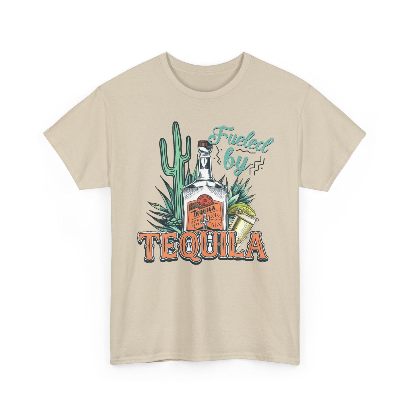 Fueled By Tequila Graphic T Shirt NEW Unisex Heavy Cotton Tee