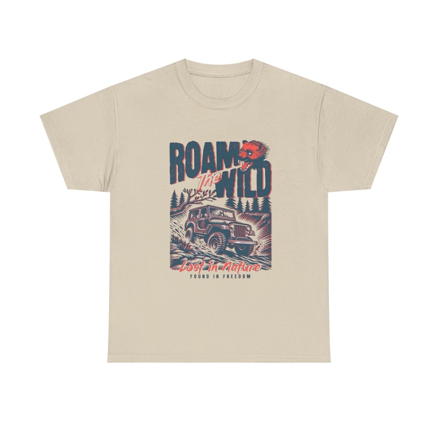 Roam The Wild Adventure Graphic T Shirt Unisex Heavy Cotton Tee