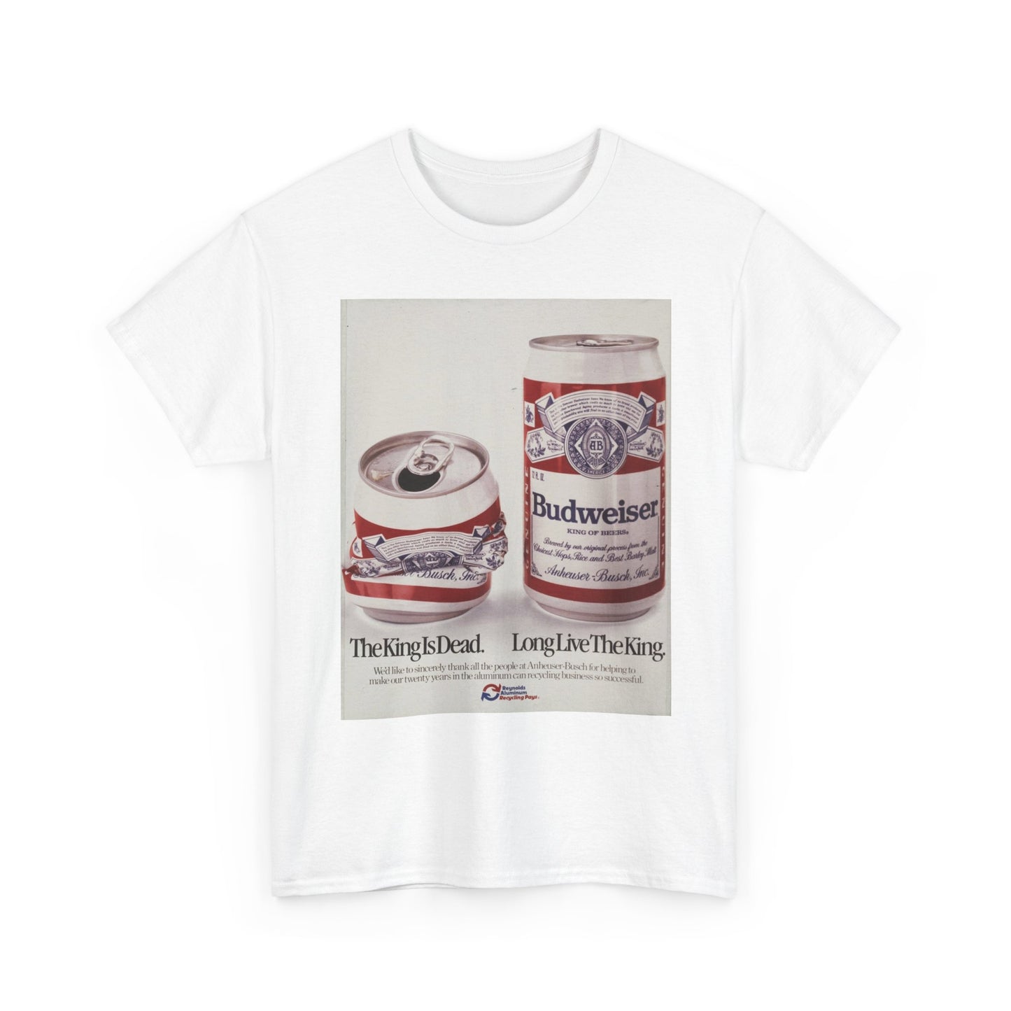 King Of Beers Poster Retro T Shirt Unisex Heavy Cotton Tee Gift