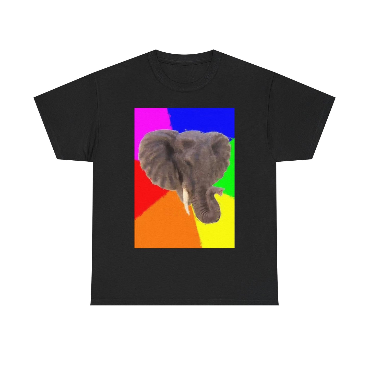 Neon Elephant Shirt Funny Gift trippy Zoo Unisex Heavy Cotton Tee