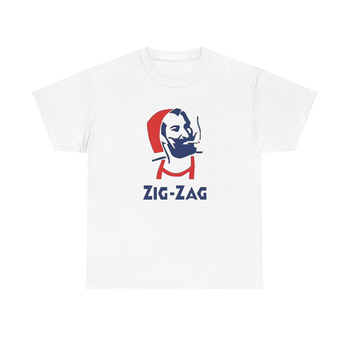 Zig Zag Retro Logo Graphic T Shirt Unisex Heavy Cotton Tee