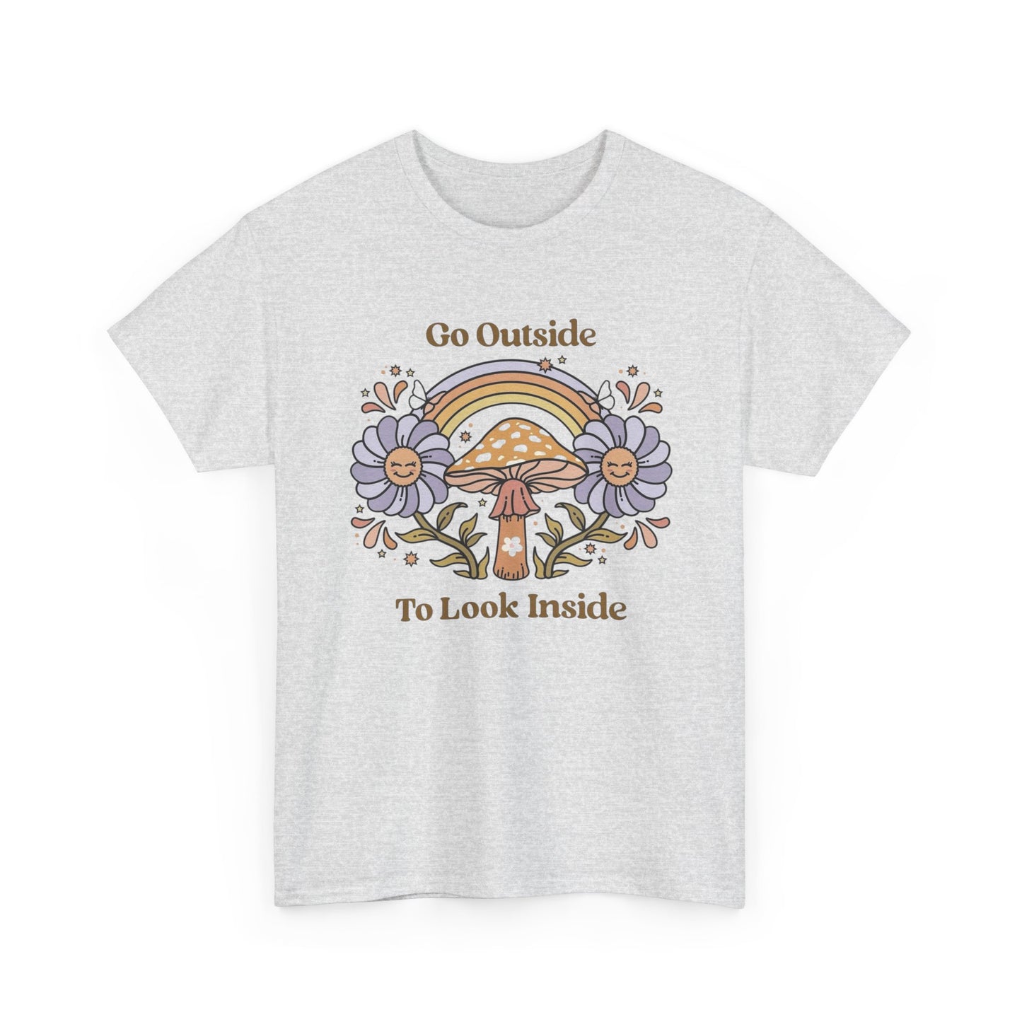 Go Outside To Look Inside Graphic T Shirt Unisex Heavy Cotton Tee