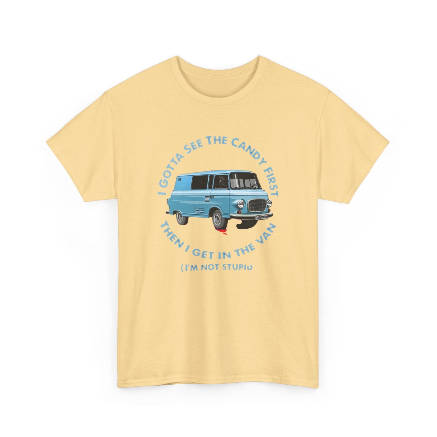 Funny Kidnap Candy Van Jokes Graphic T-Shirt Unisex Heavy Cotton Tee Gift