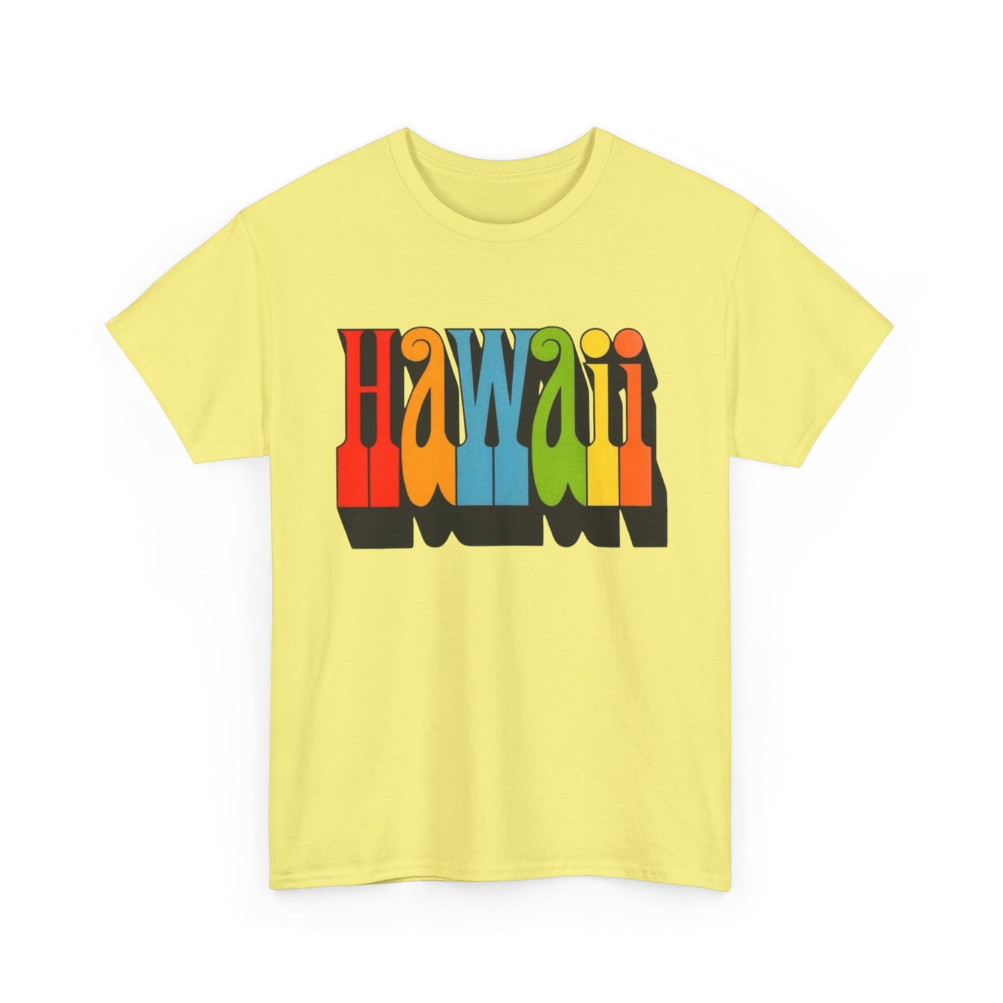 Hawaii Retro Graphic T Shirt Unisex Heavy Cotton Tee