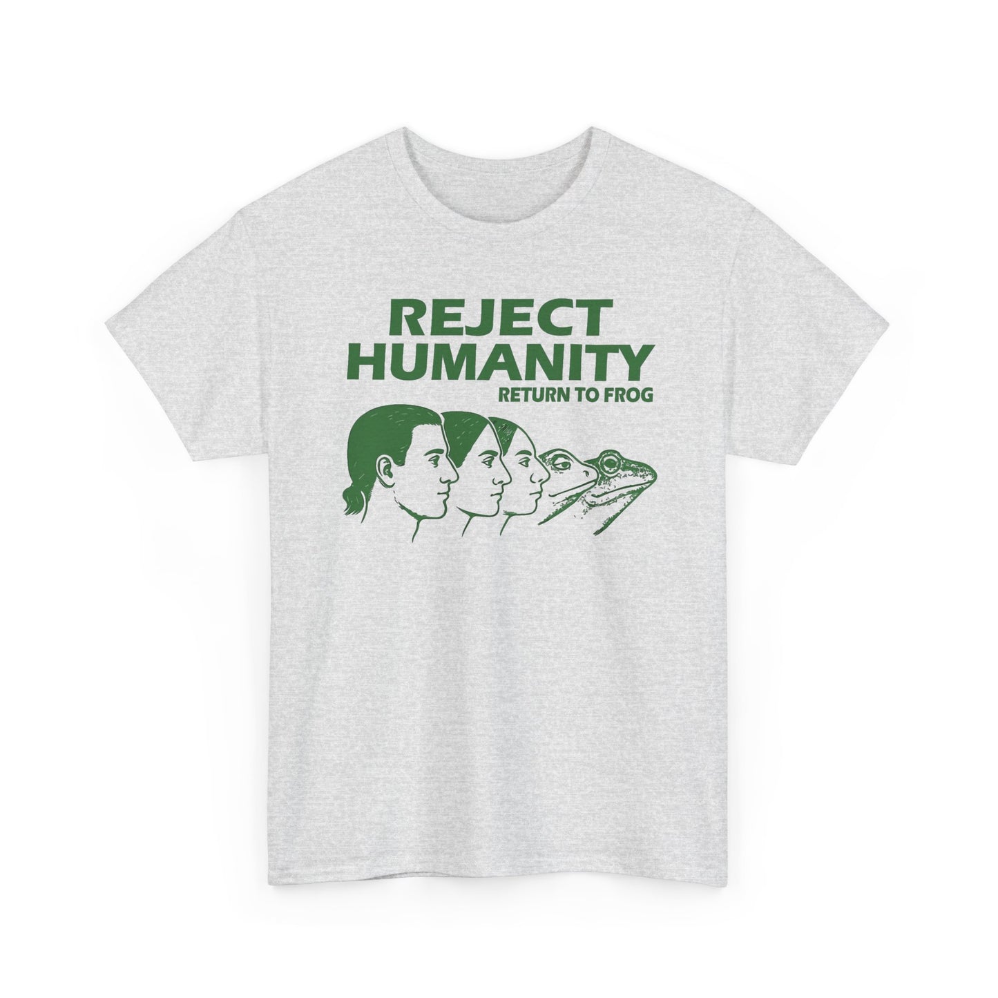 Reject Humanity Funny Frog Graphic T Shirt Men's Heavy Cotton Tee
