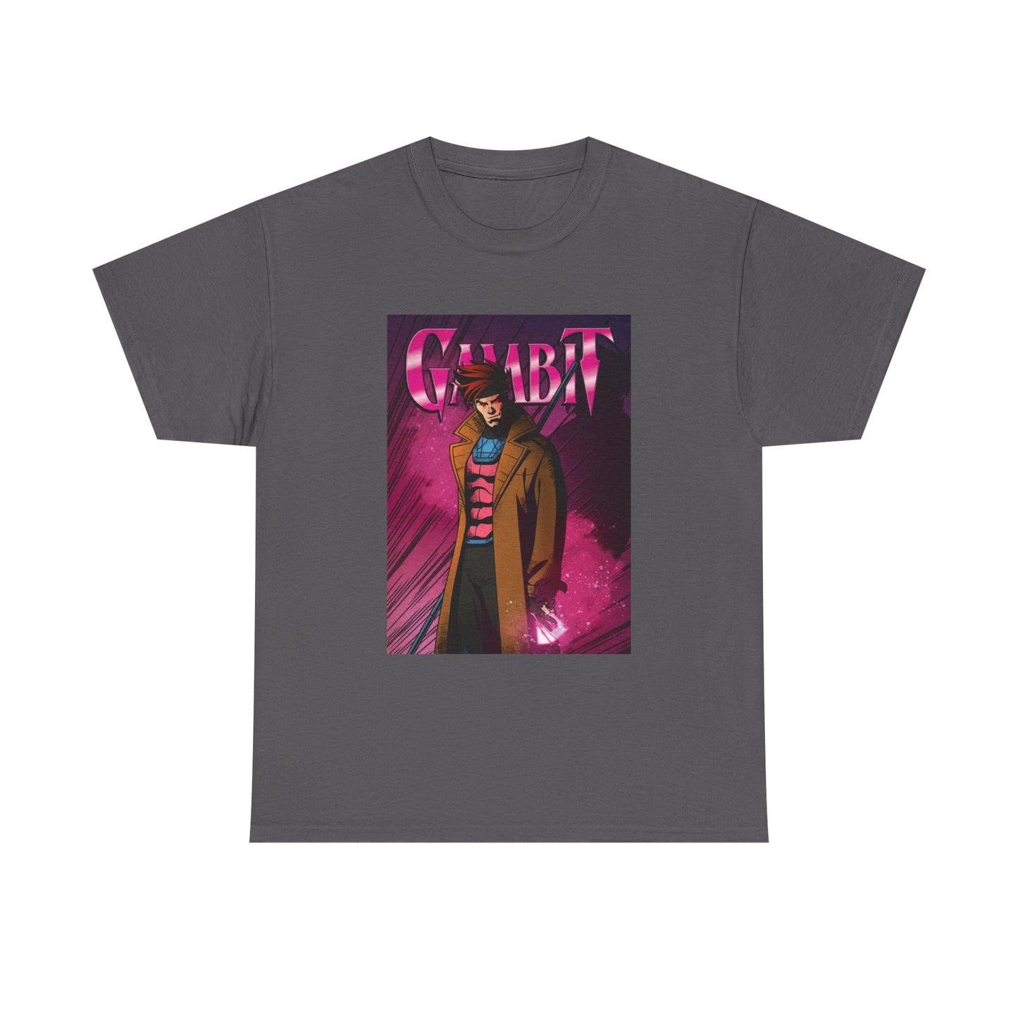Gambit Tshirt Vintage Anime Cartoon Graphic Neon Unisex Heavy Cotton Tee