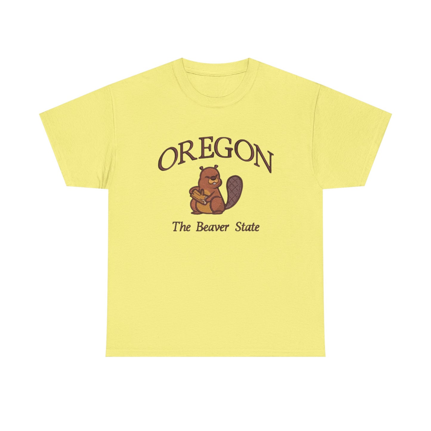 Oregon The Beaver State Graphic T Shirt NEW Unisex Heavy Cotton Tee