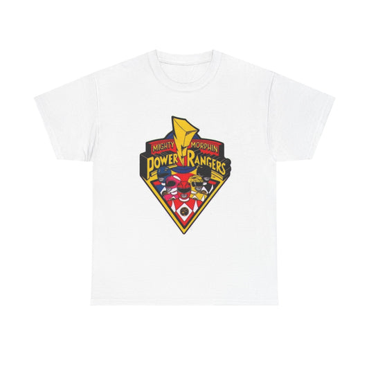 Power Rangers Logo Tshirt Vintage 90s Kids Retro Tv Shows Unisex Heavy Cotton