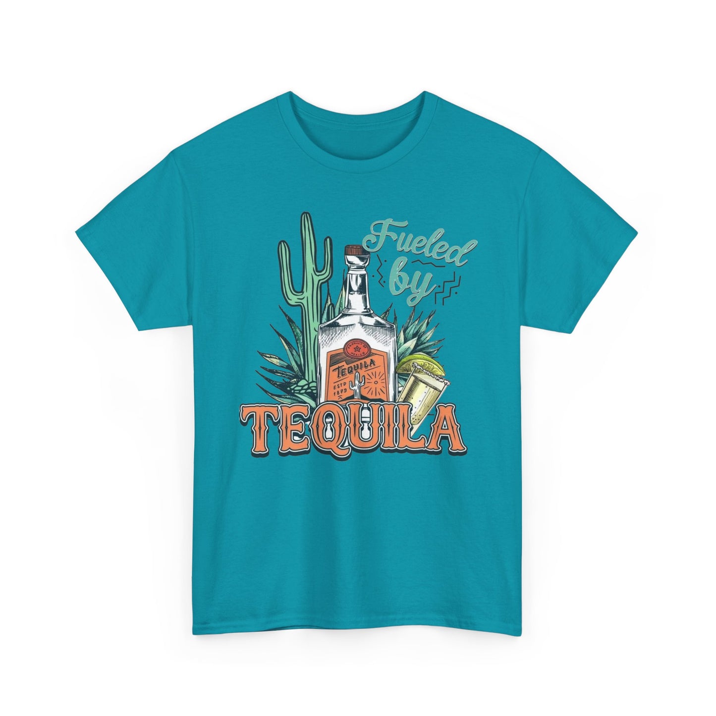 Fueled By Tequila Graphic T Shirt NEW Unisex Heavy Cotton Tee