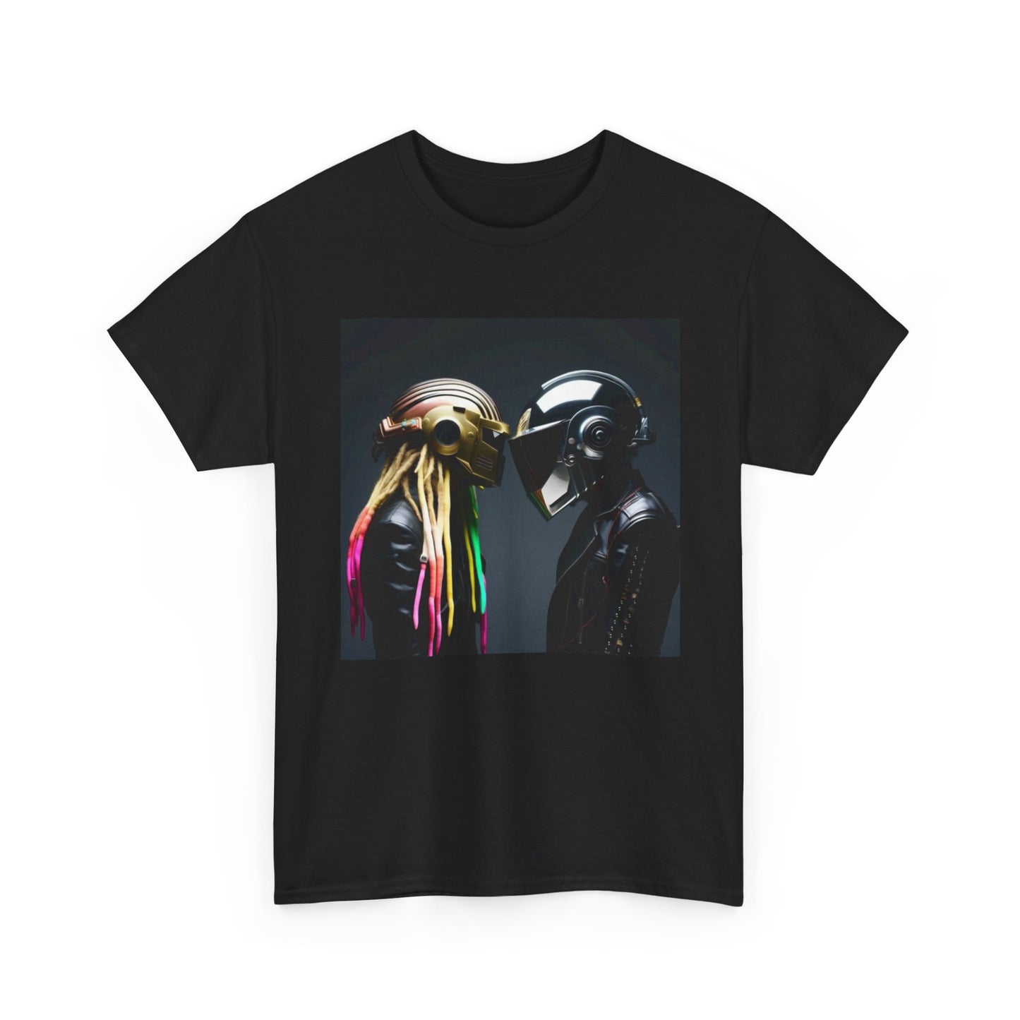 Daft Punk Graphic Neon Tshirt EDM Techno Tour Merch Unisex Heavy Cotton Tee