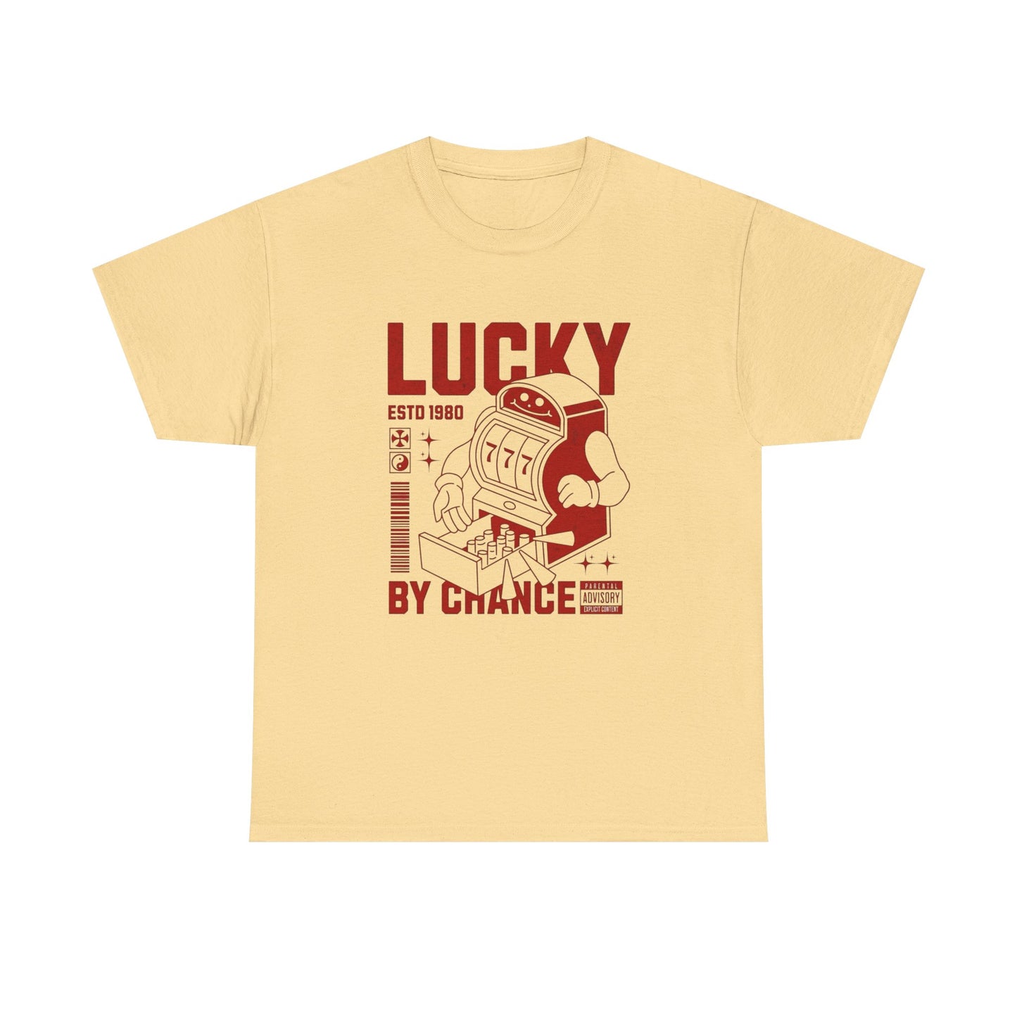 Lucky By Chance Graphic T Shirt Unisex Heavy Cotton Tee