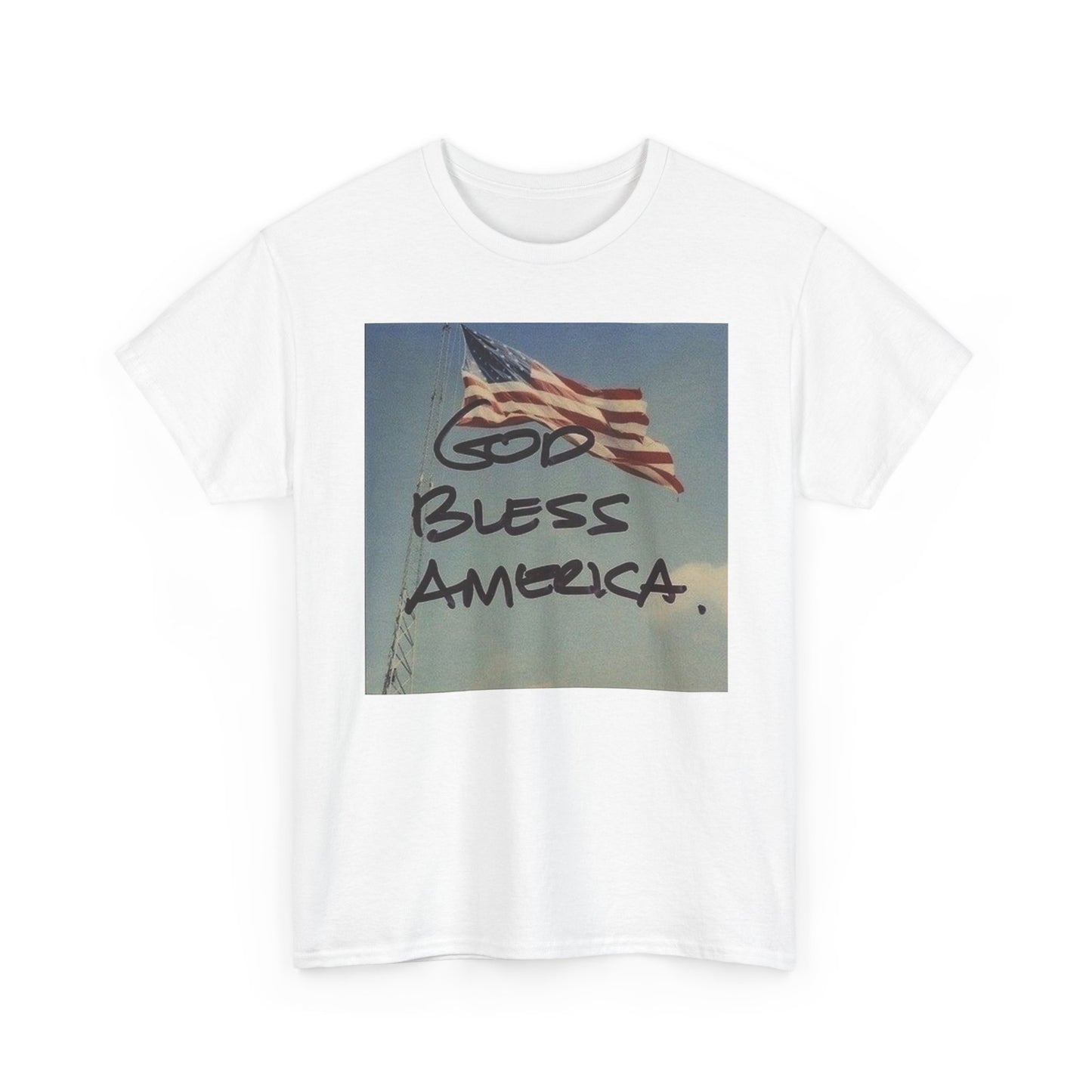 God Bless America Graphic T Shirt Unisex Heavy Cotton Tee