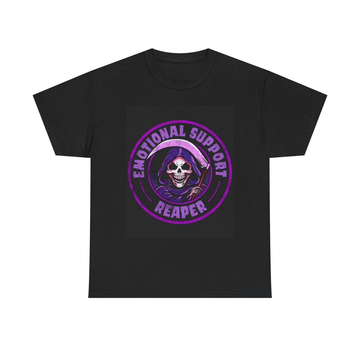 Emotional Support Reaper Tshirt Funny Gift Death Unisex Heavy Cotton Tee