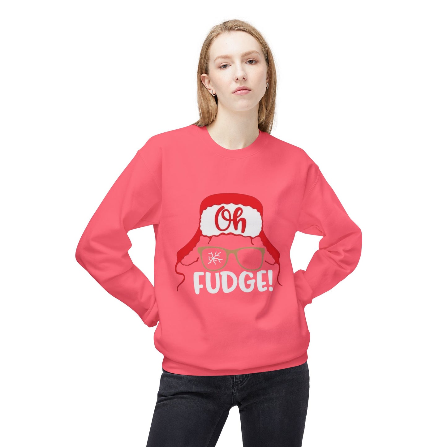 Funny Christmas Oh Fudge Sweater NEW Unisex Fleece Crewneck Sweatshirt