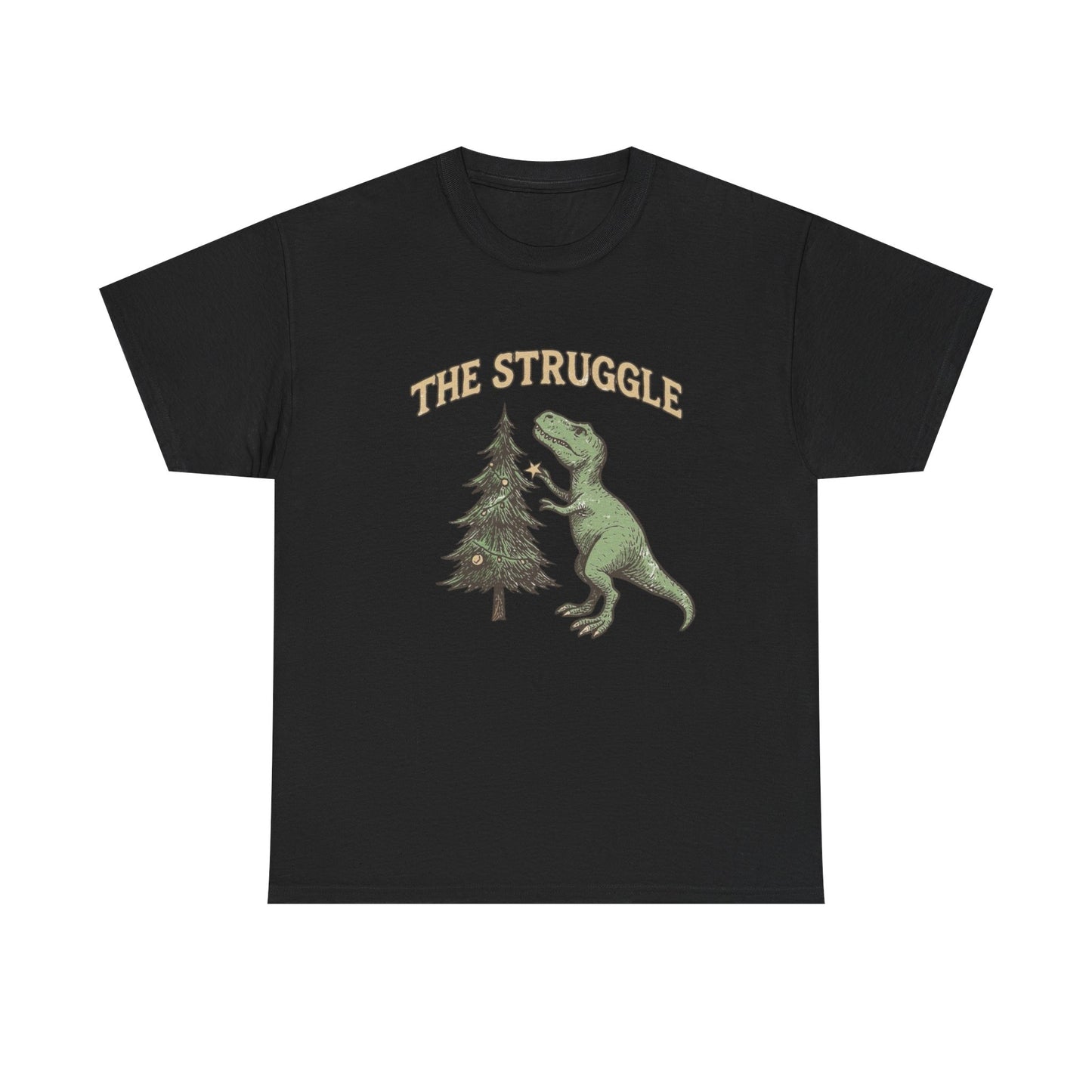 The Struggle Dinosaur Funny Graphic T Shirt NEW Adult Regular Heavy Cotton Tee