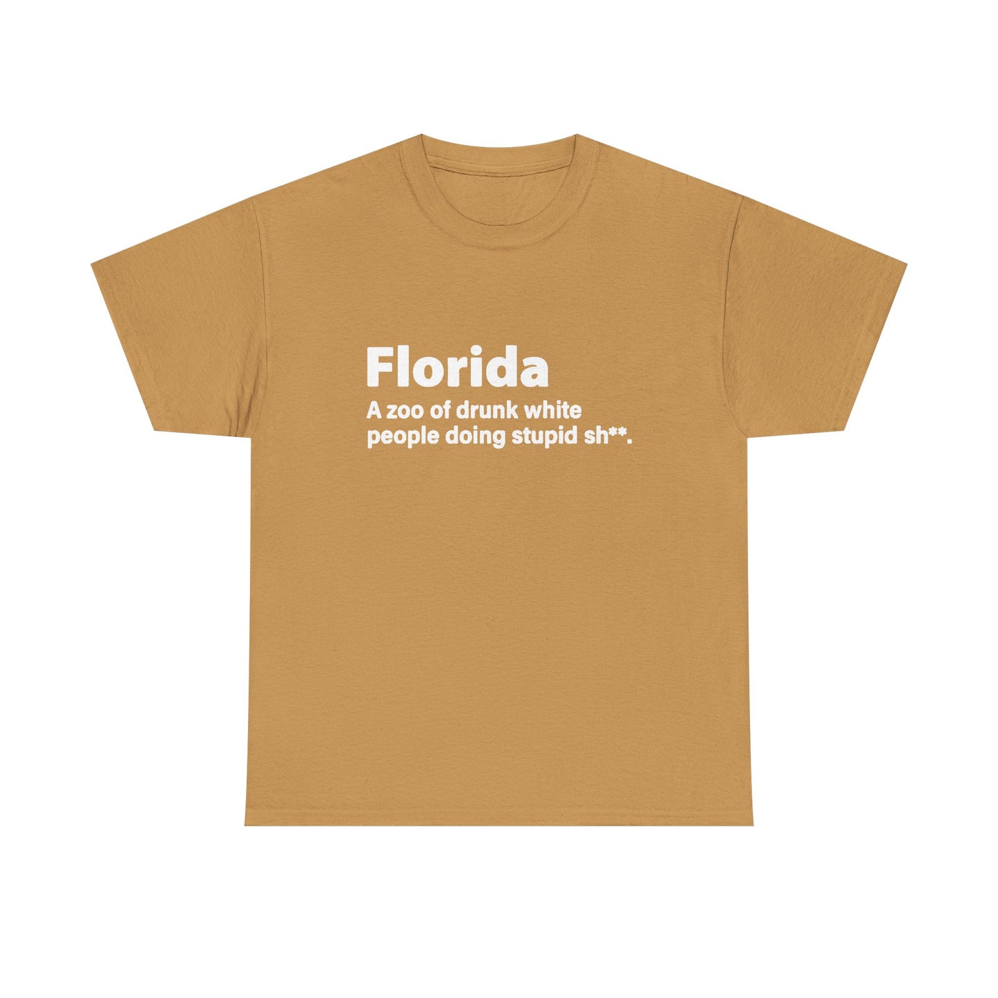 Florida Funny True Graphic T Shirt Jokes Comedy Gift Tampa Unisex Heavy Cotton