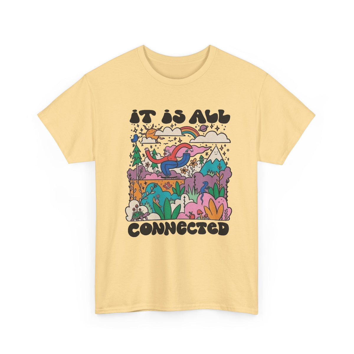 Its All Connected Graphic T Shirt Men's Art Classic Heavy Cotton Tee