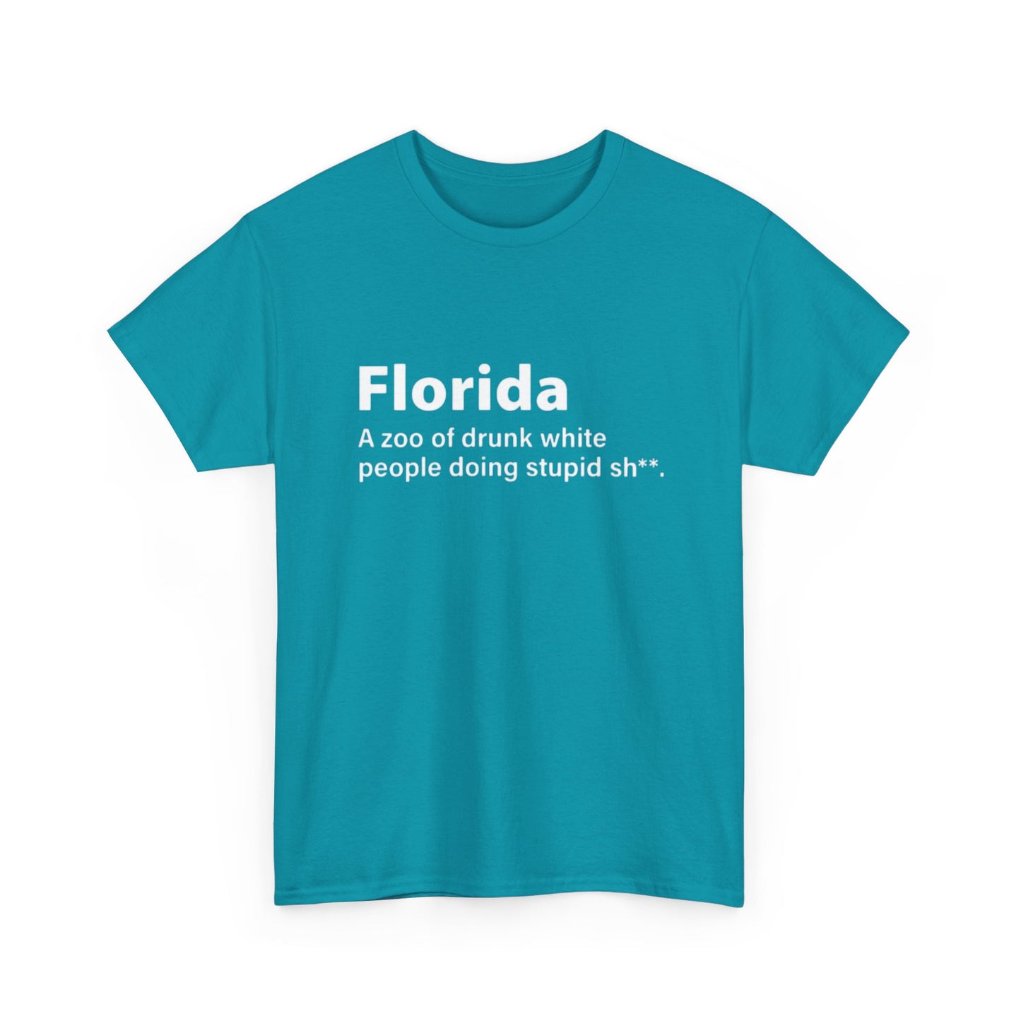 Florida Funny True Graphic T Shirt Jokes Comedy Gift Tampa Unisex Heavy Cotton