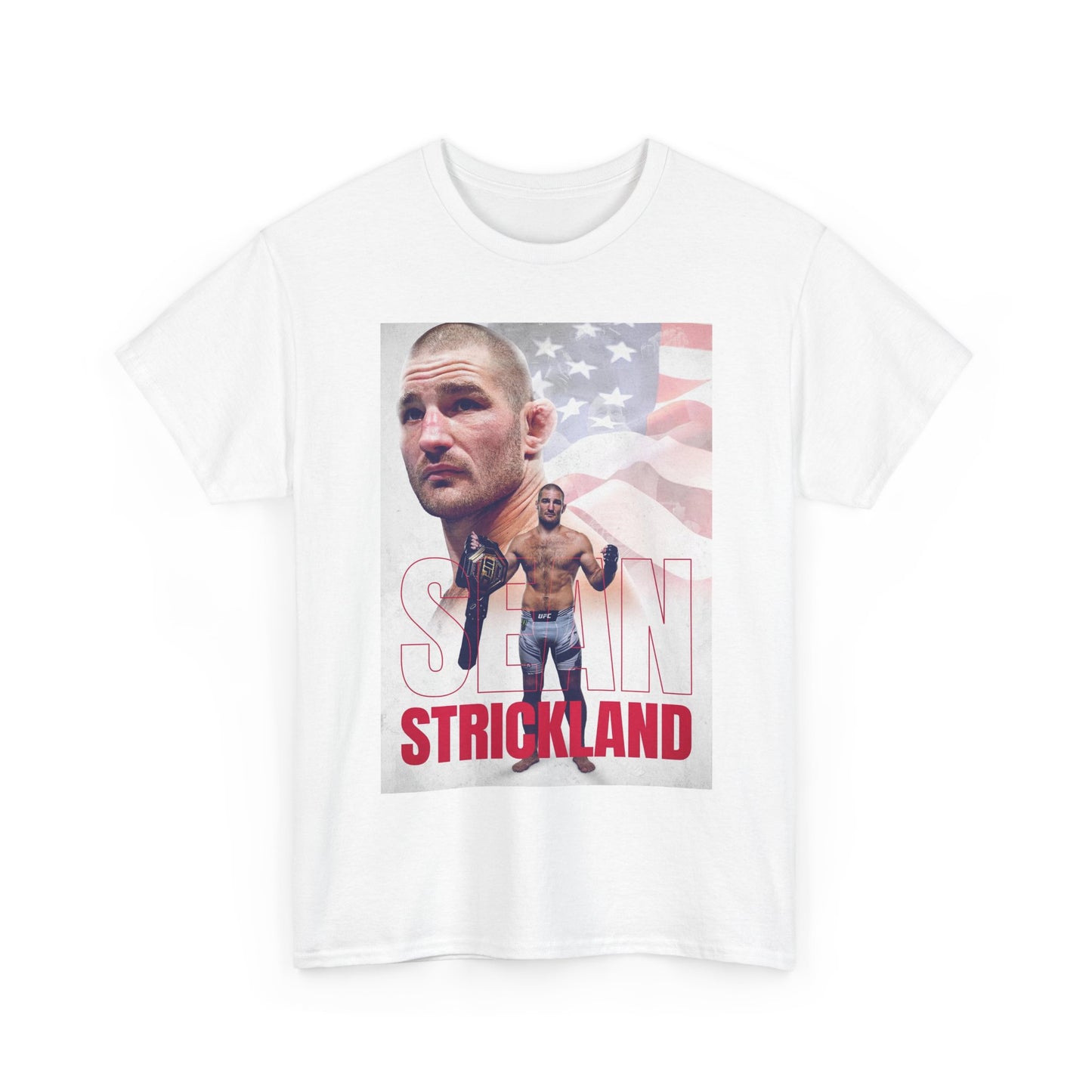 Sean Strickland UFC boxing mma vintage flag Unisex Heavy Cotton Tee