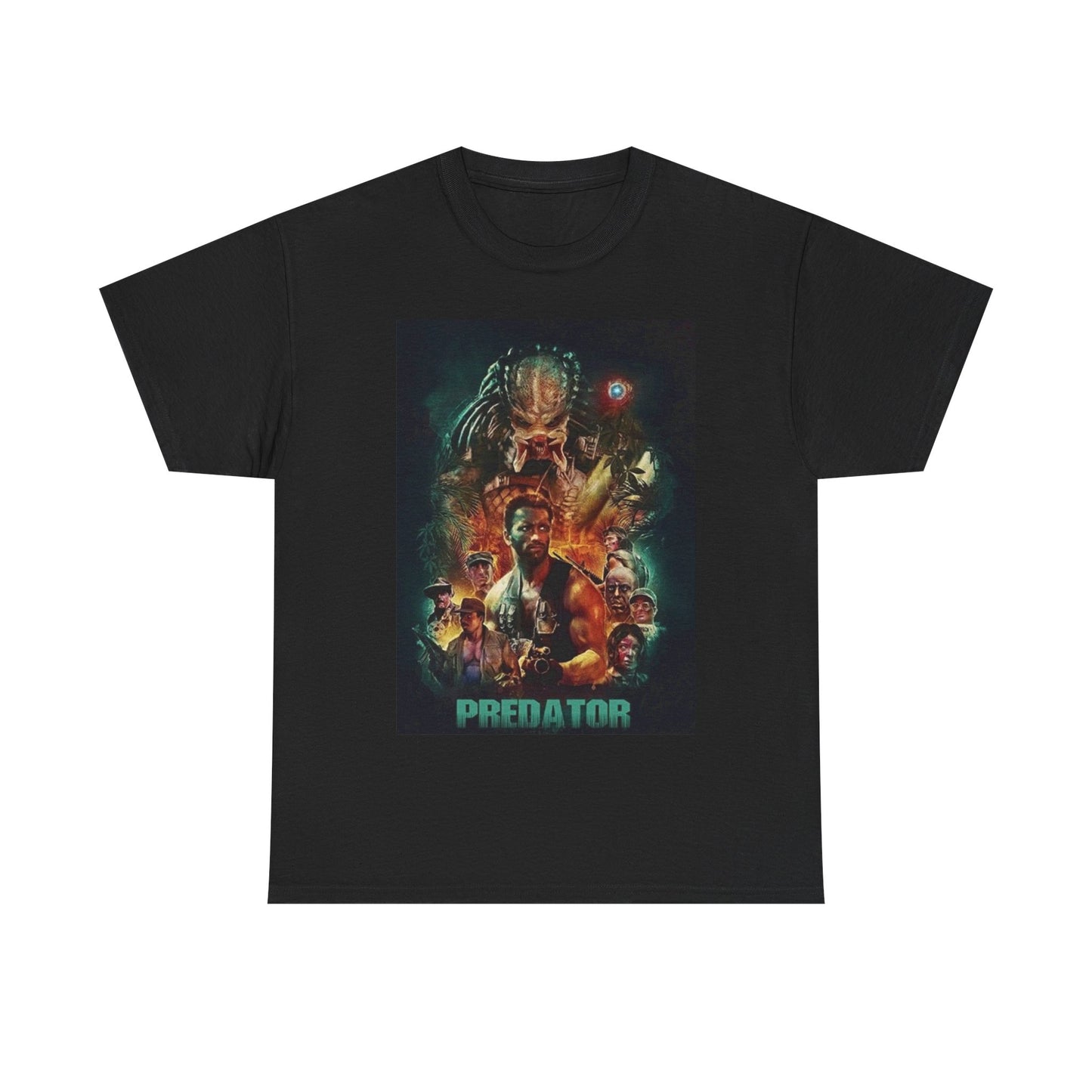 Predator Alien Movie Tshirt 80s vintage action Arnold Unisex Heavy Cotton Tee
