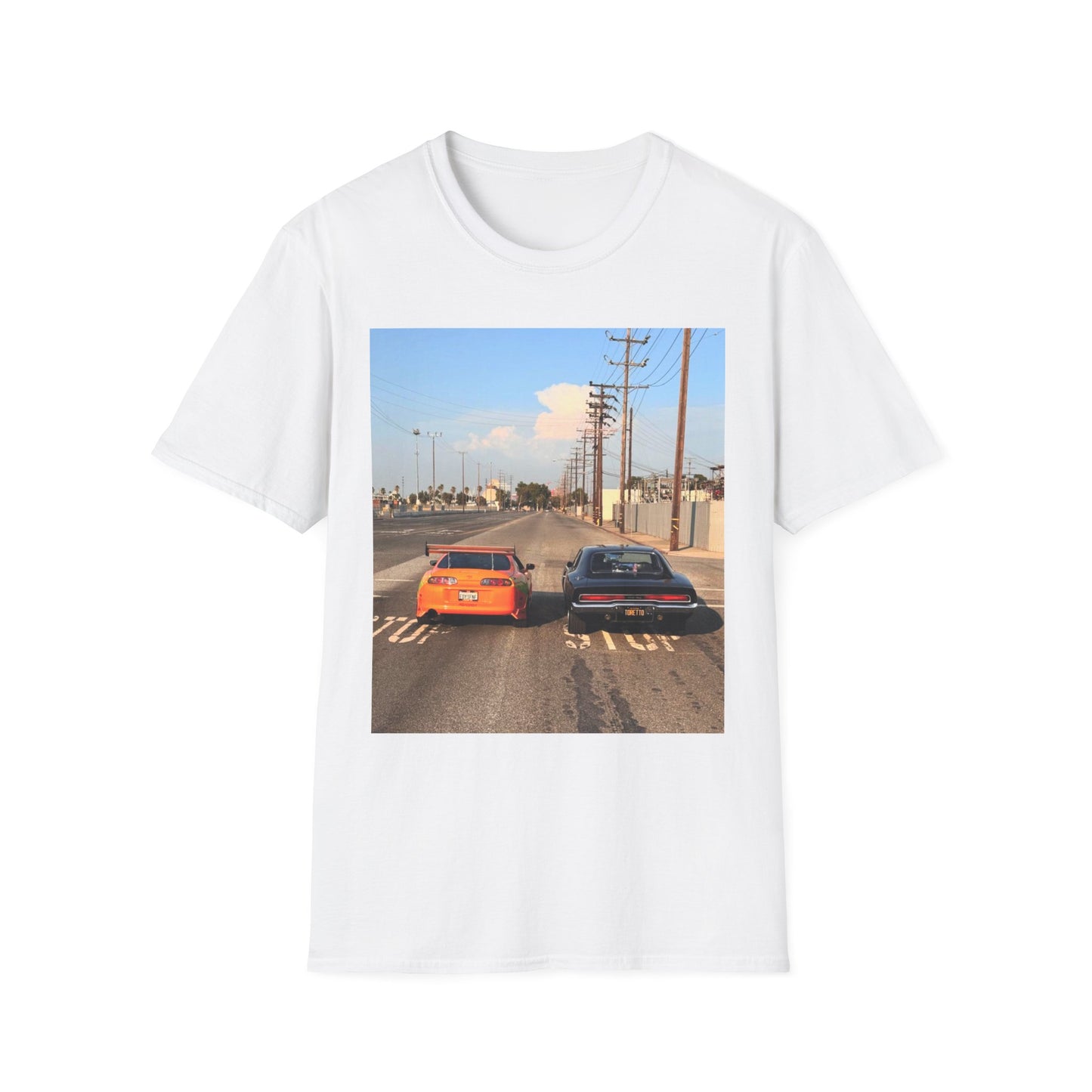 Fast And The Furious Graphic T Shirt Retro Charger Supra Unisex Softstyle Shirt