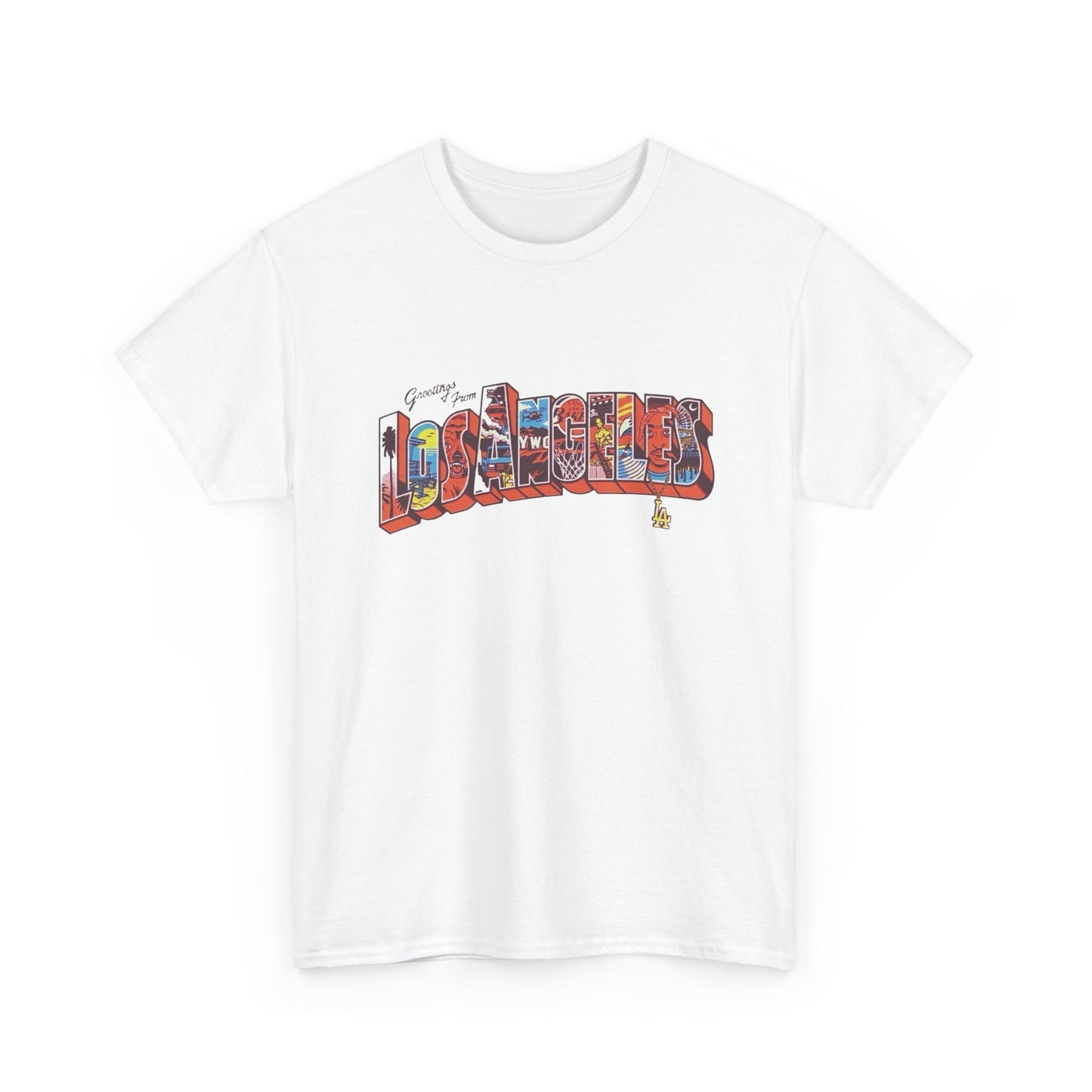Greetings From Los Angeles Graphic T Shirt NEW Adult Tee