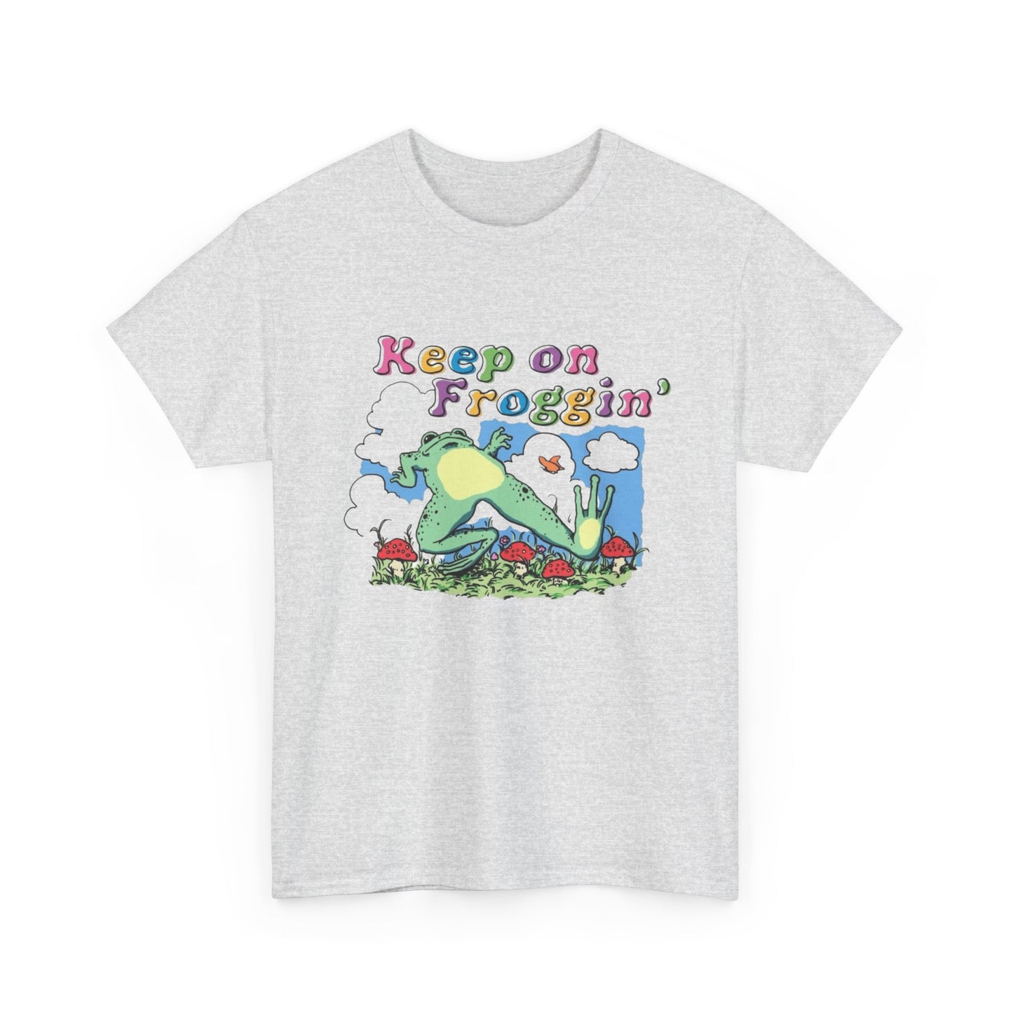 Keep on Froggin' Frog Illustration Tee | Retro Cute Frog Graphic