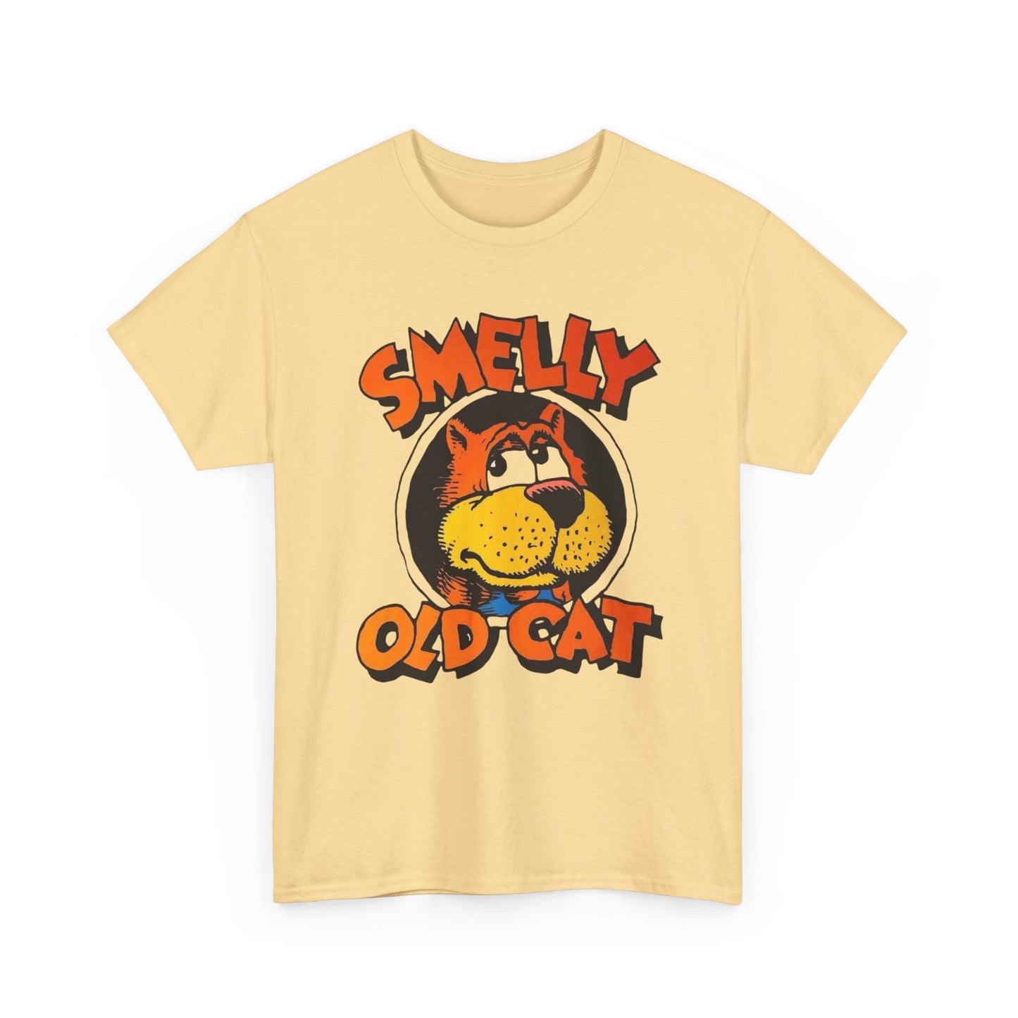 Smelly Old Cat Vintage Graphic T-Shirt Unisex Heavy Cotton Tee