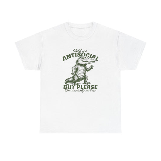 Call Me Anti Social Graphic T Shirt Womens Brand New Cotton Tee