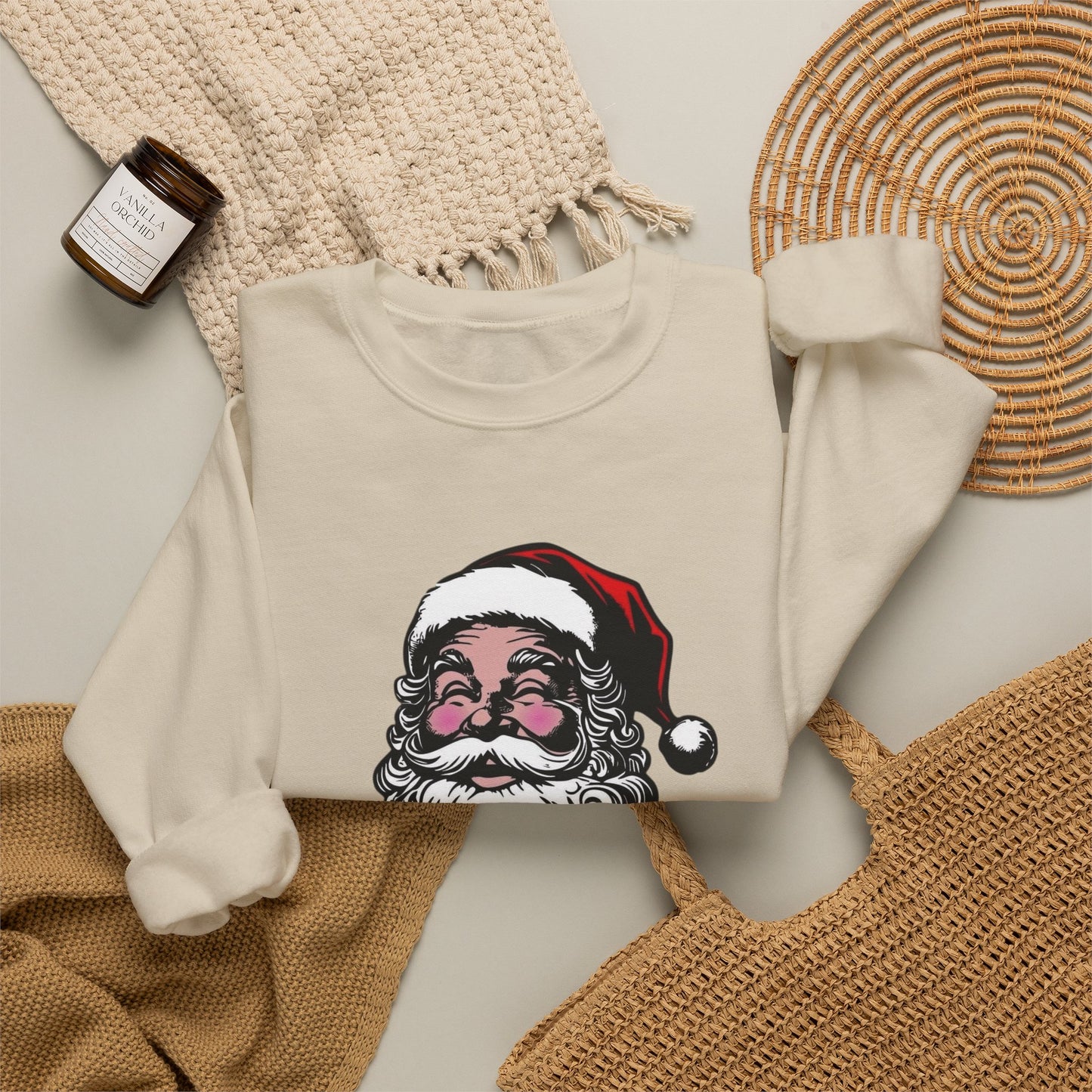 Funny Santa Graphic Sweater NEW Unisex Heavy Blend™ Crewneck Sweatshirt