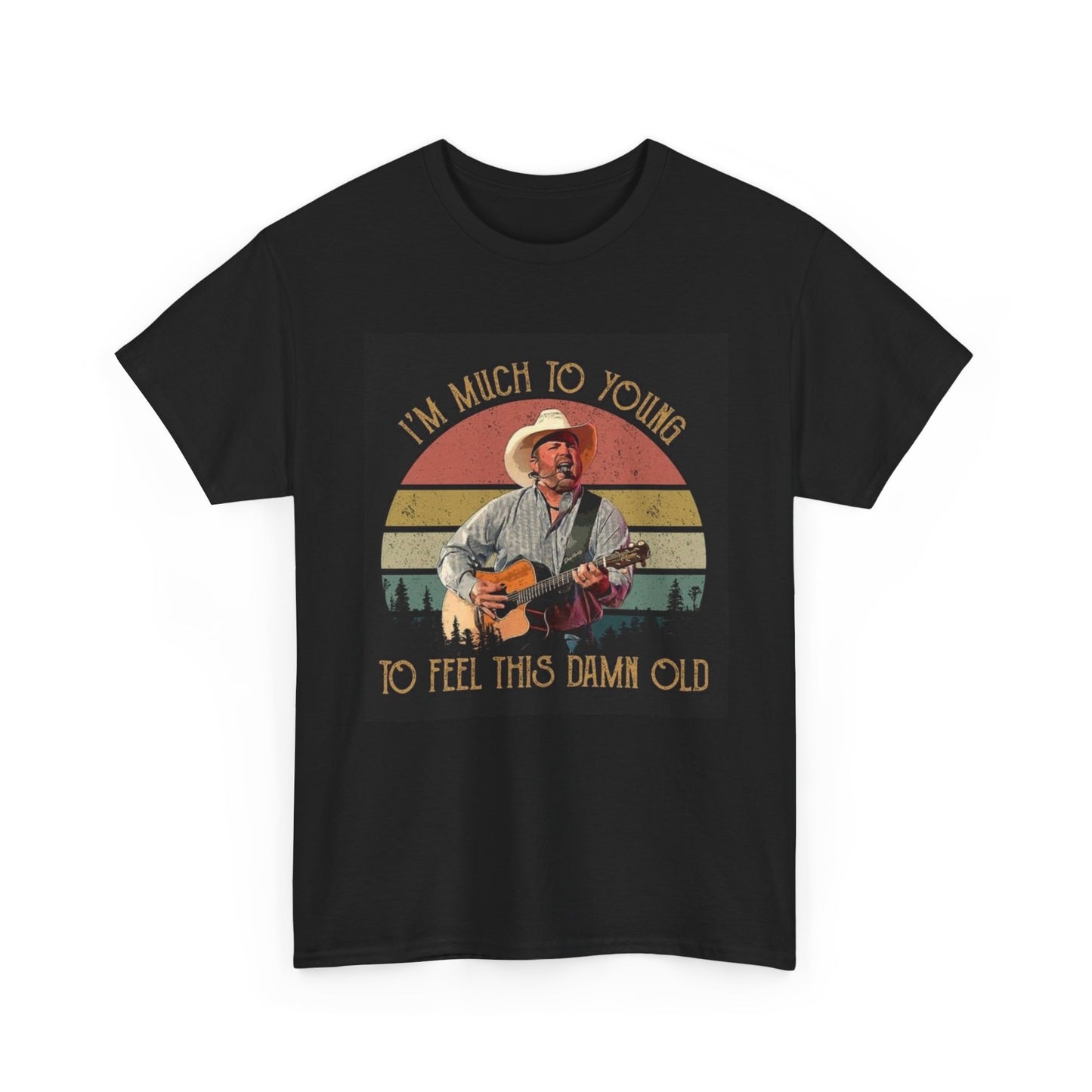 Garth Brooks Tshirt Retro Funny Country Unisex Heavy Cotton Tee New Merch