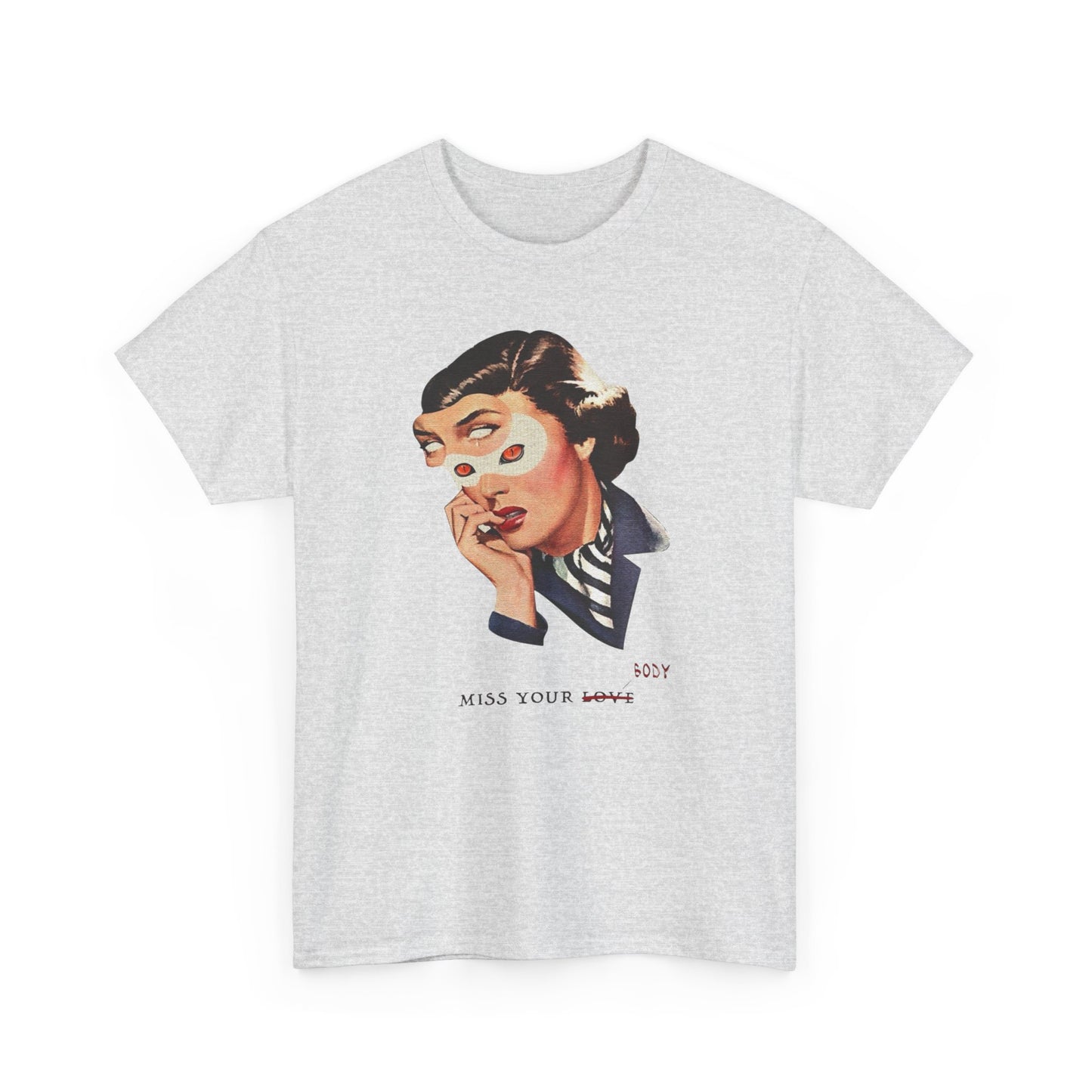 Miss Your Love Vintage Funny Graphic T-Shirt Comfy Cotton Tee Brand NEW