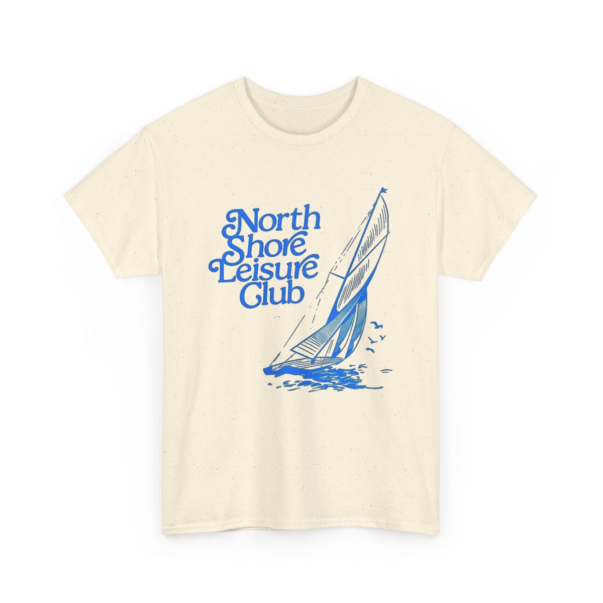 North Shore Leisure Club Sailing Graphic T Shirt Men's Heavy Cotton Tee