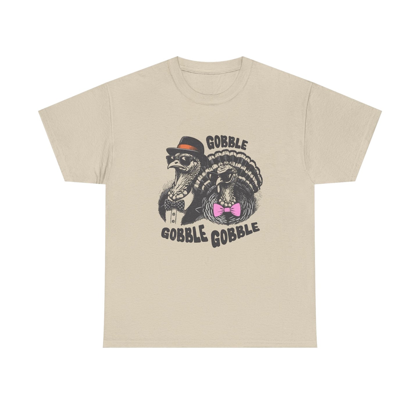 Thanksgiving Gobble Funny Turkey Graphic T Shirt NEW Unisex Heavy Cotton Tee