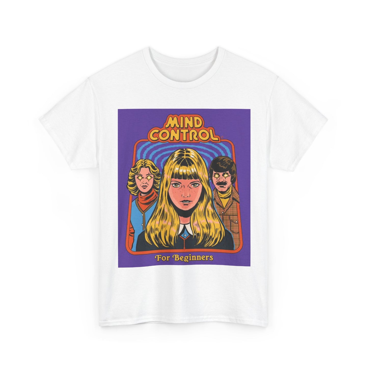 MInd Control Tshirt Funny 80s Art graphic Retro Unisex Heavy Cotton Tee