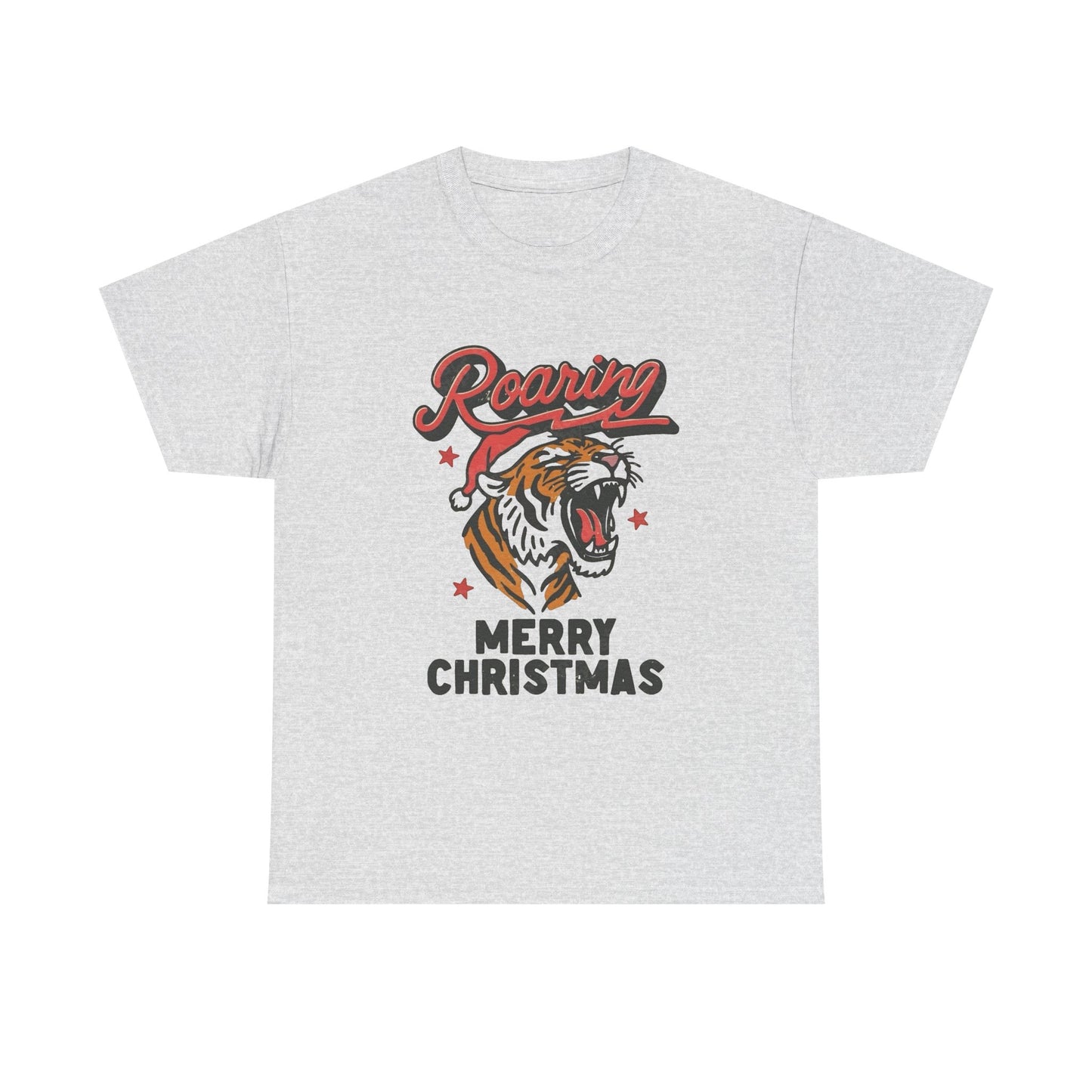 Roaring Merry Christmas Graphic T Shirt NEW Unisex Heavy Cotton Tee