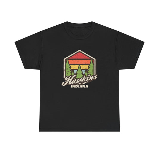 Hawkins Indiana Graphic T Shirt NEW Unisex Heavy Cotton Tee