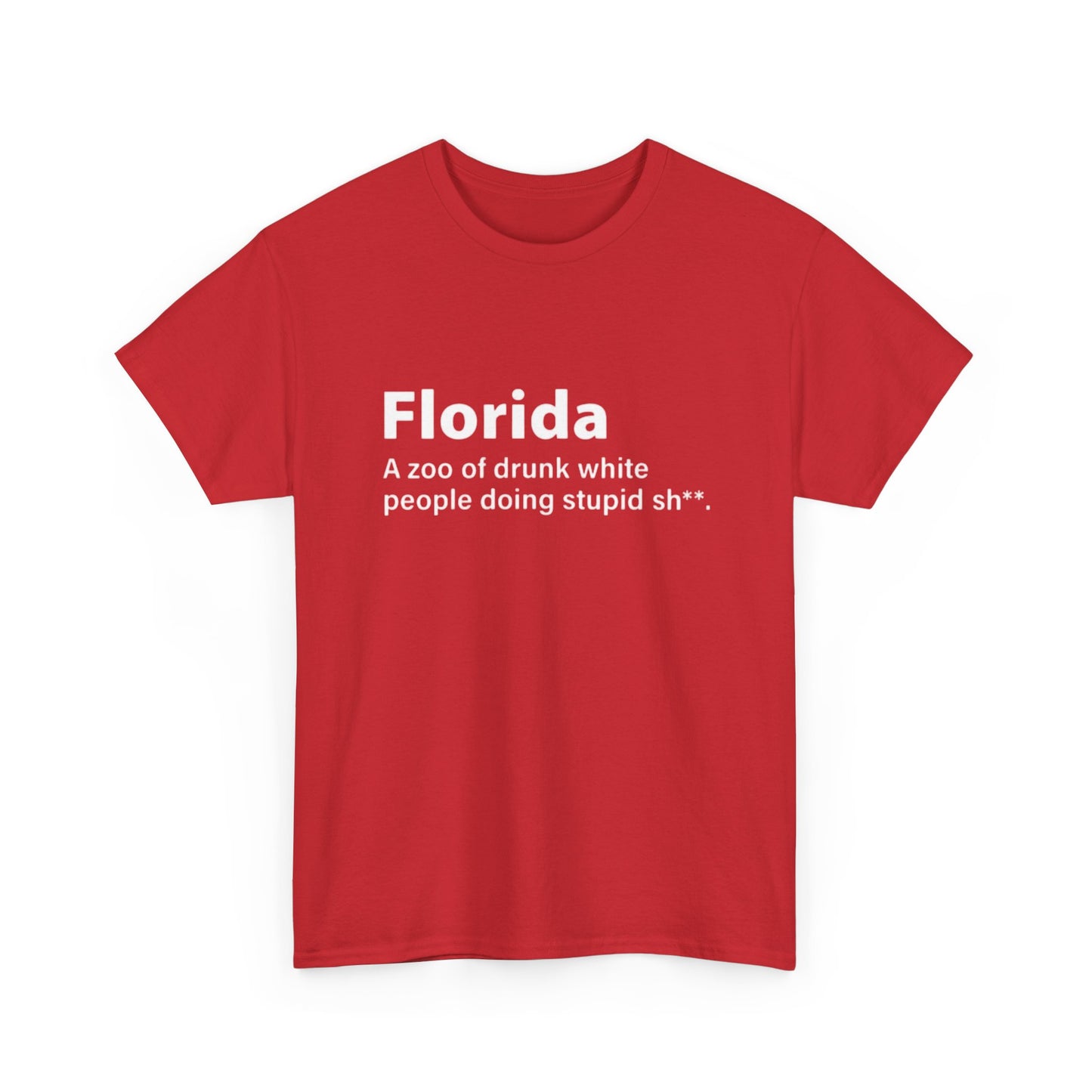 Florida Funny True Graphic T Shirt Jokes Comedy Gift Tampa Unisex Heavy Cotton