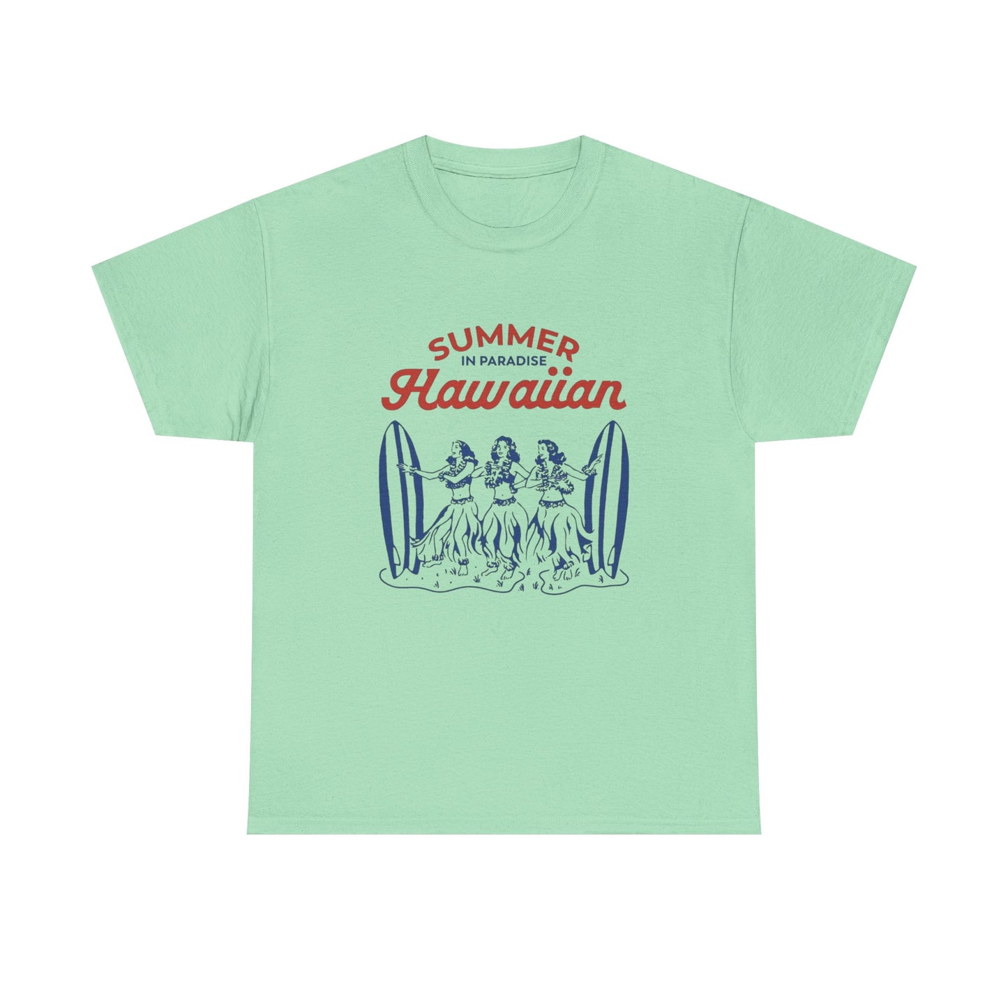 Summer In Hawaii Graphic T Shirt ADULT NEW Unisex Heavy Cotton Tee