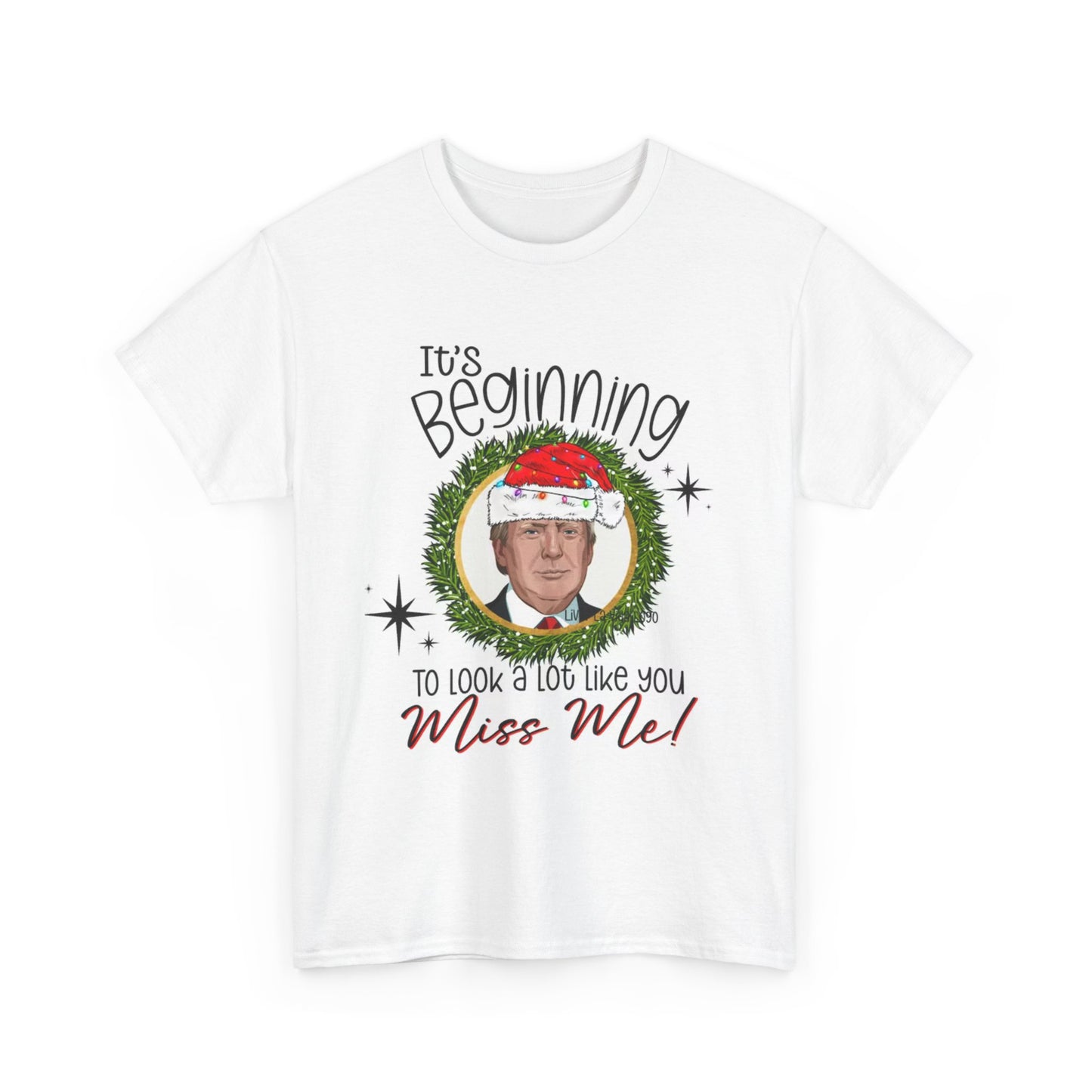 Trump Merry Christmas T Shirt Funny Holidays Graphic Unisex Heavy Cotton Tee 1