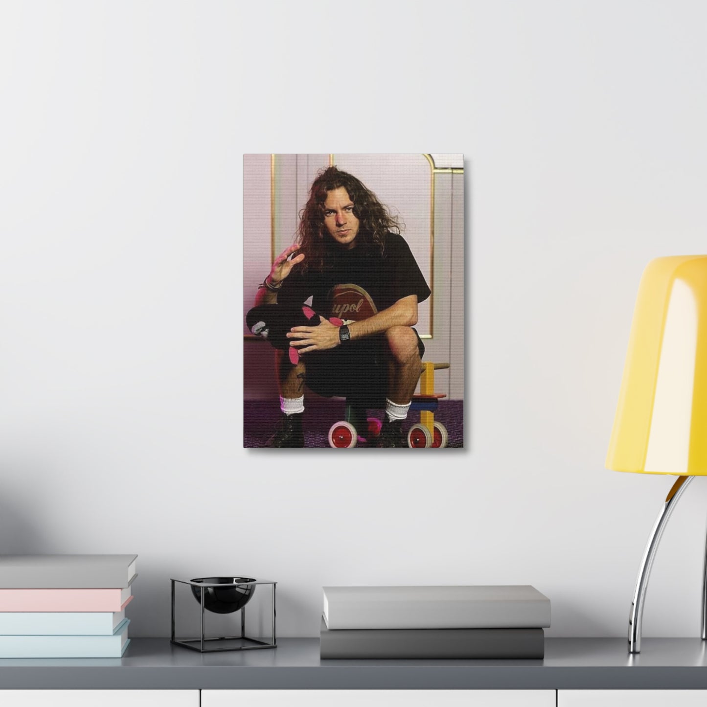 Eddie Vedder Retro Photograph Framed Stretched Canvas MULTIPLE SIZES
