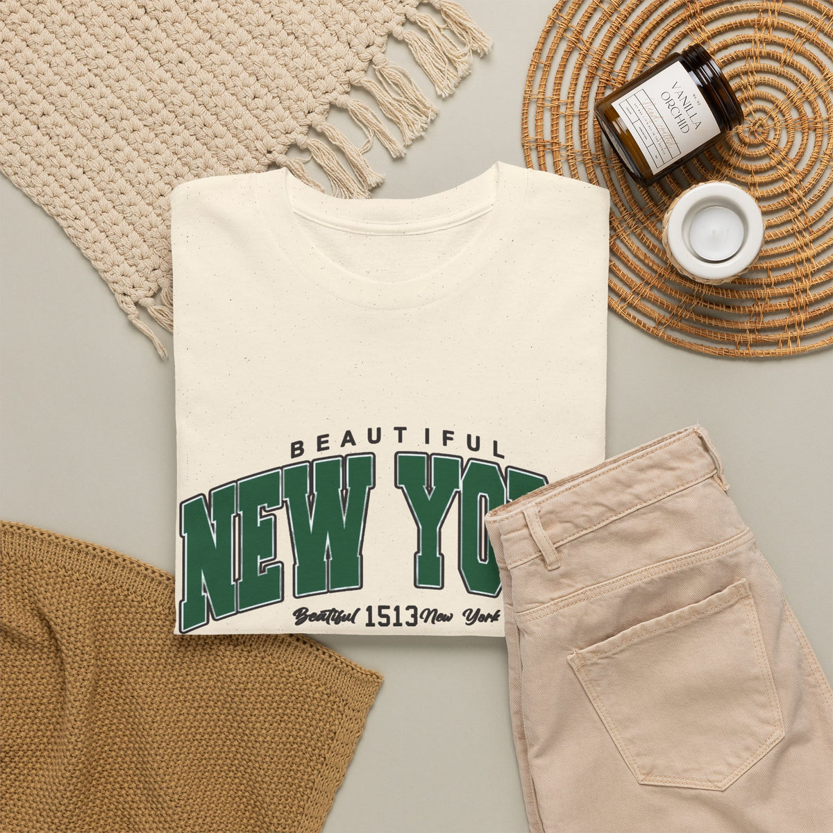 Beautiful New York Graphic T Shirt Men's Heavy Cotton Tee