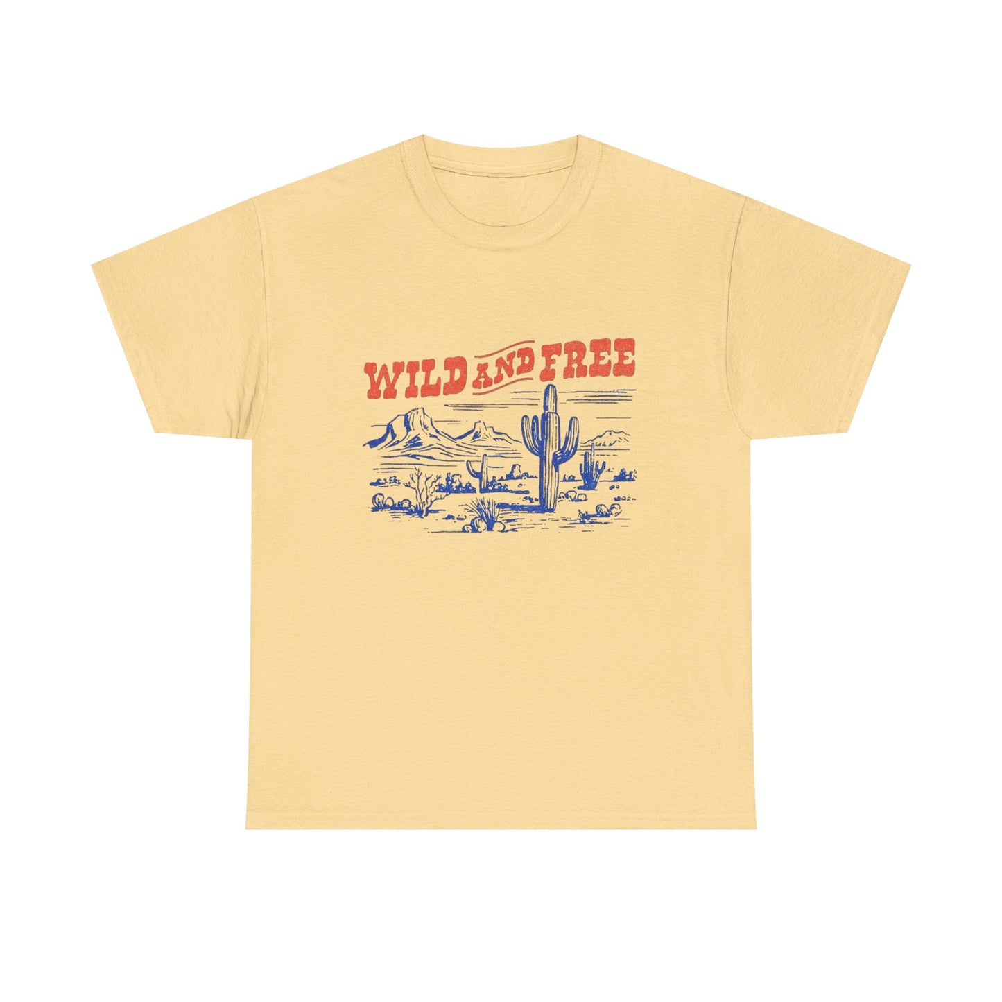 Wild And Free Western Graphic T Shirt Unisex Heavy Cotton Tee