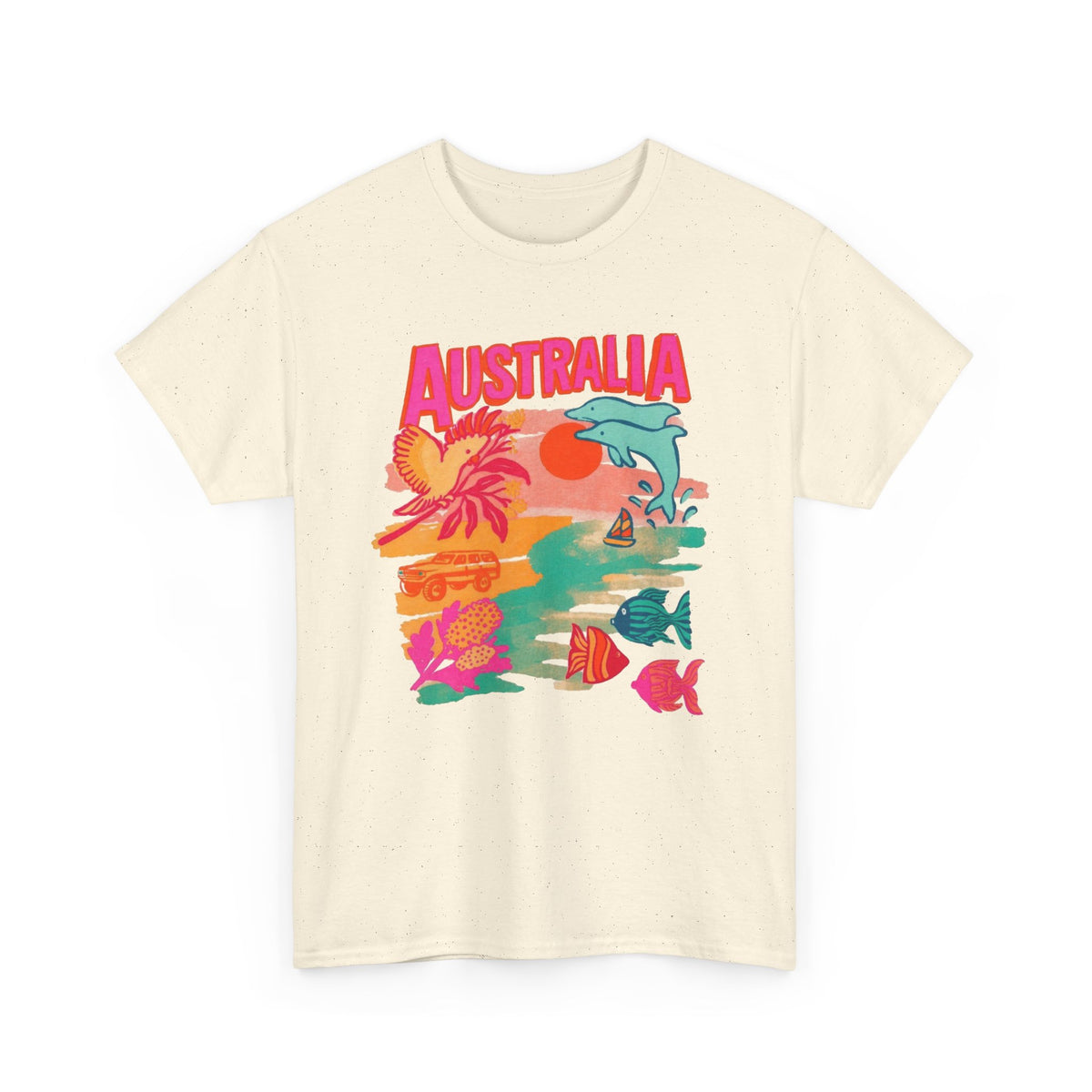 Australia Coastal Wildlife Graphic T-Shirt Men's Graphic Tee