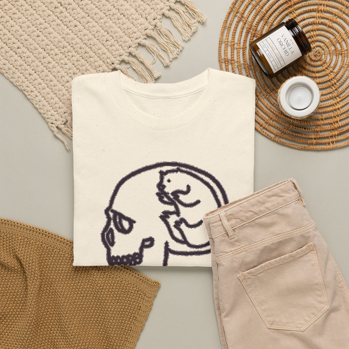 Bear in Mind Skull Graphic T-Shirt Funny Men's Tee
