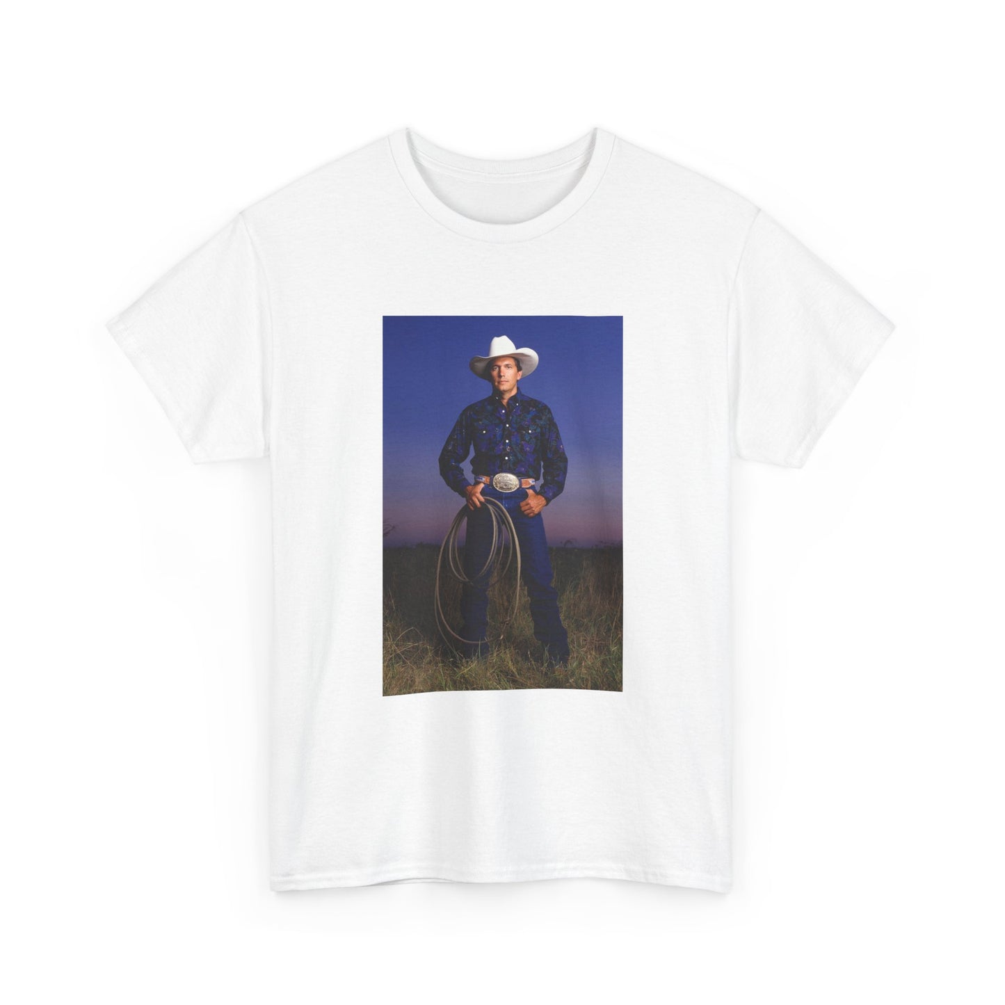 George Strait Tshirt Texas Country Photo Retro Tour Unisex Heavy Cotton Tee